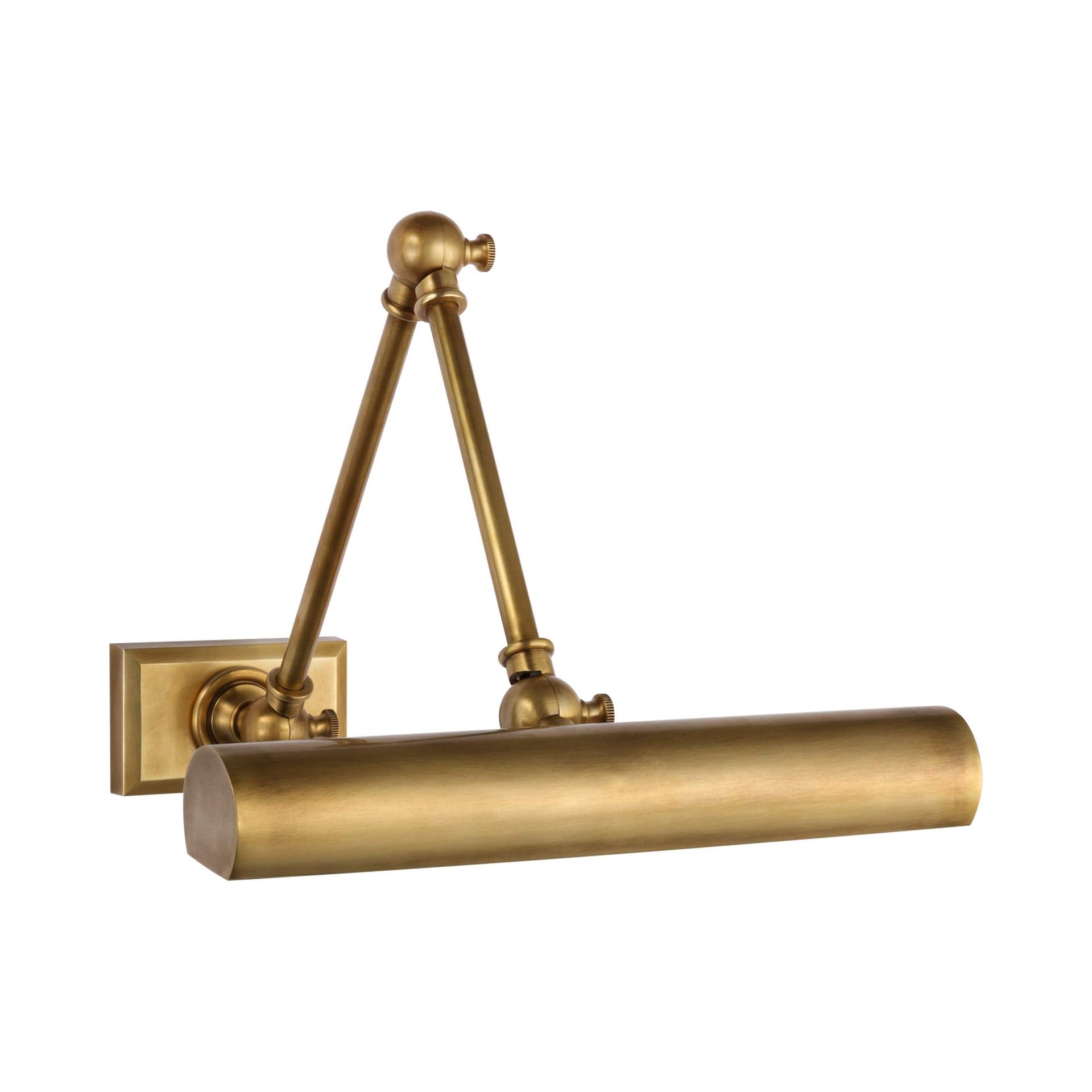 Antique Brass Double Arm 12" Library Light