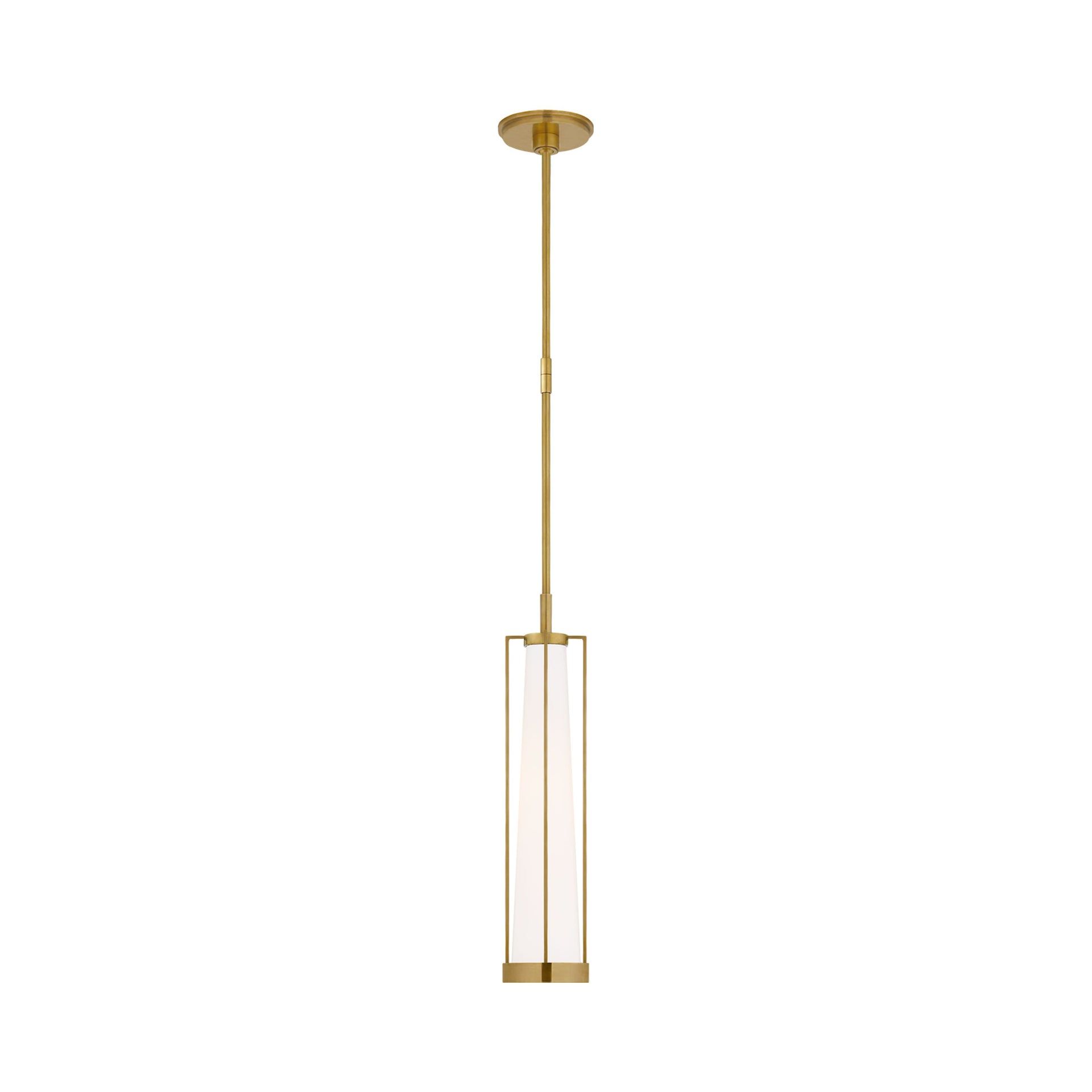 Hand-Rubbed Antique Brass Mini LED Pendant Light with Glass Shade