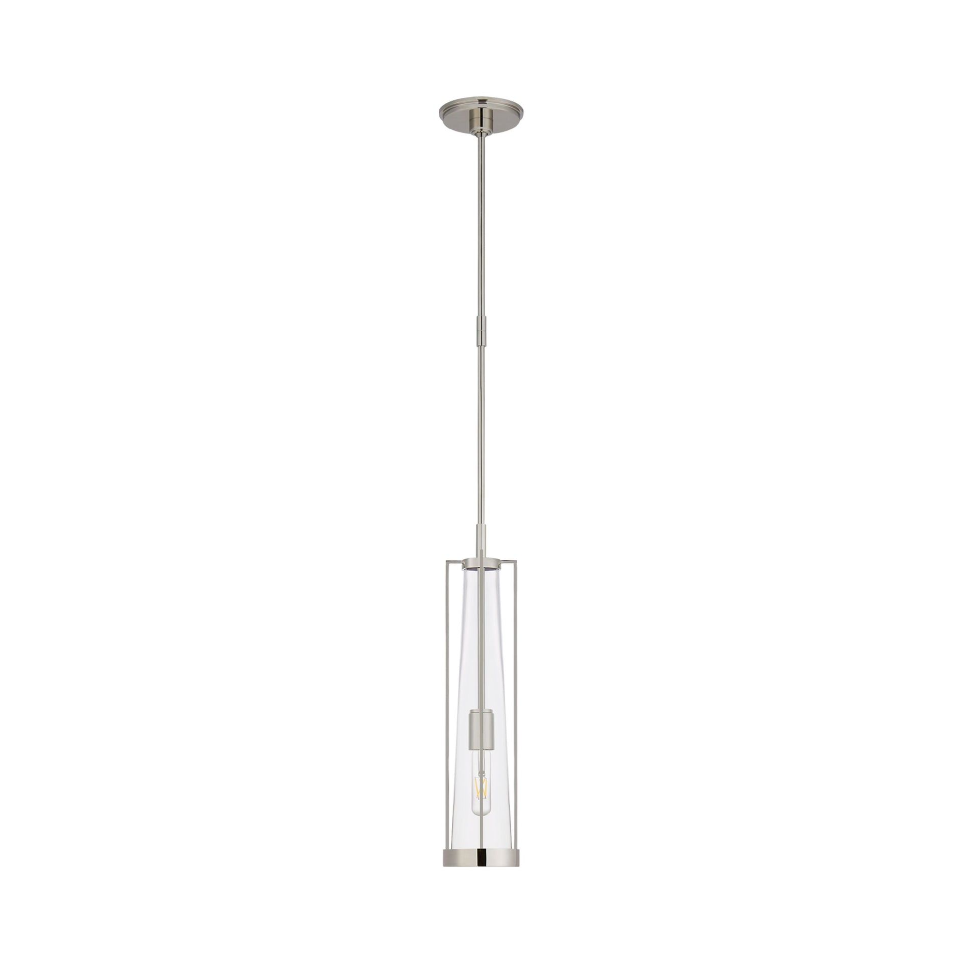 Calix Mini Polished Nickel Glass Pendant Light