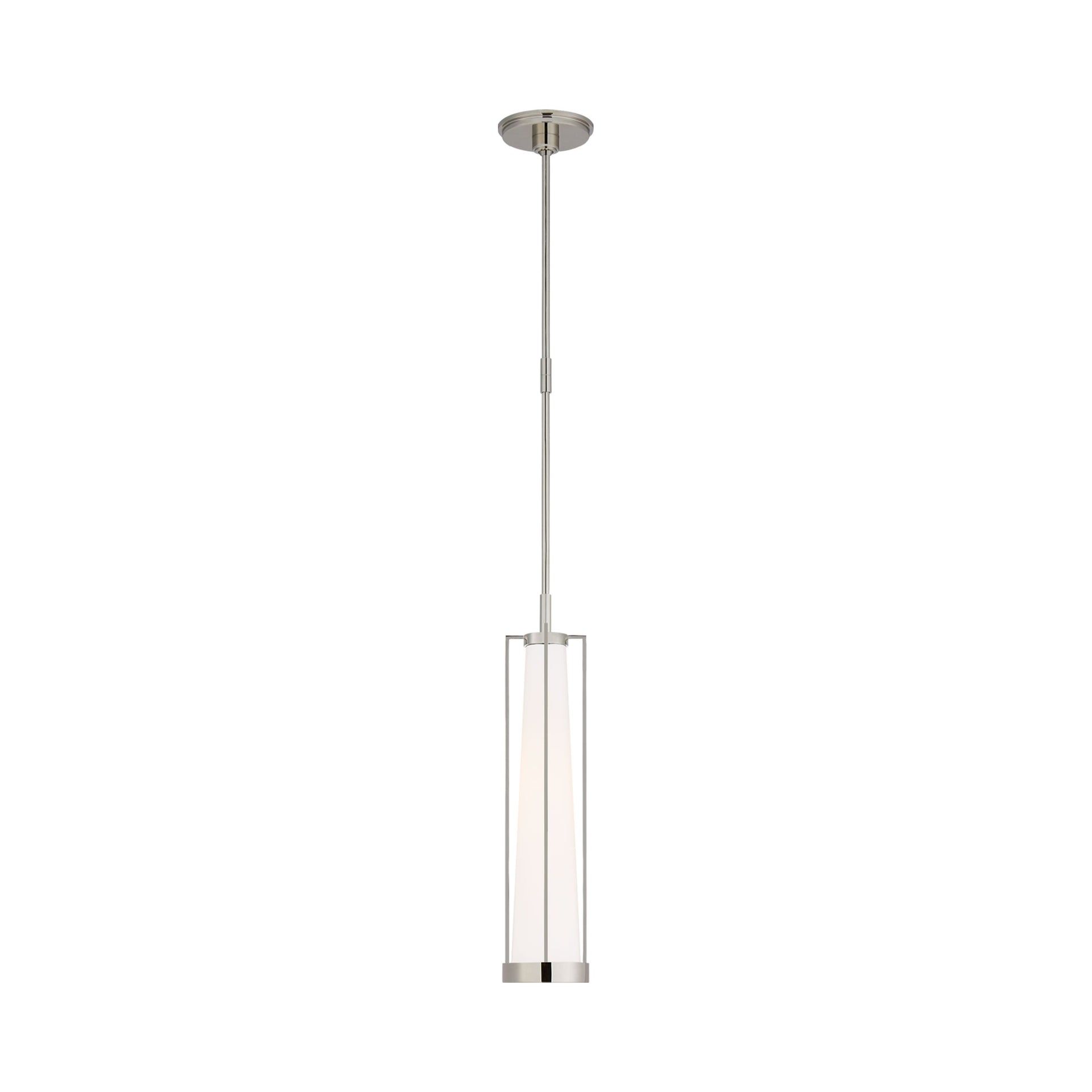 Polished Nickel Mini Pendant with Clear Glass Shade