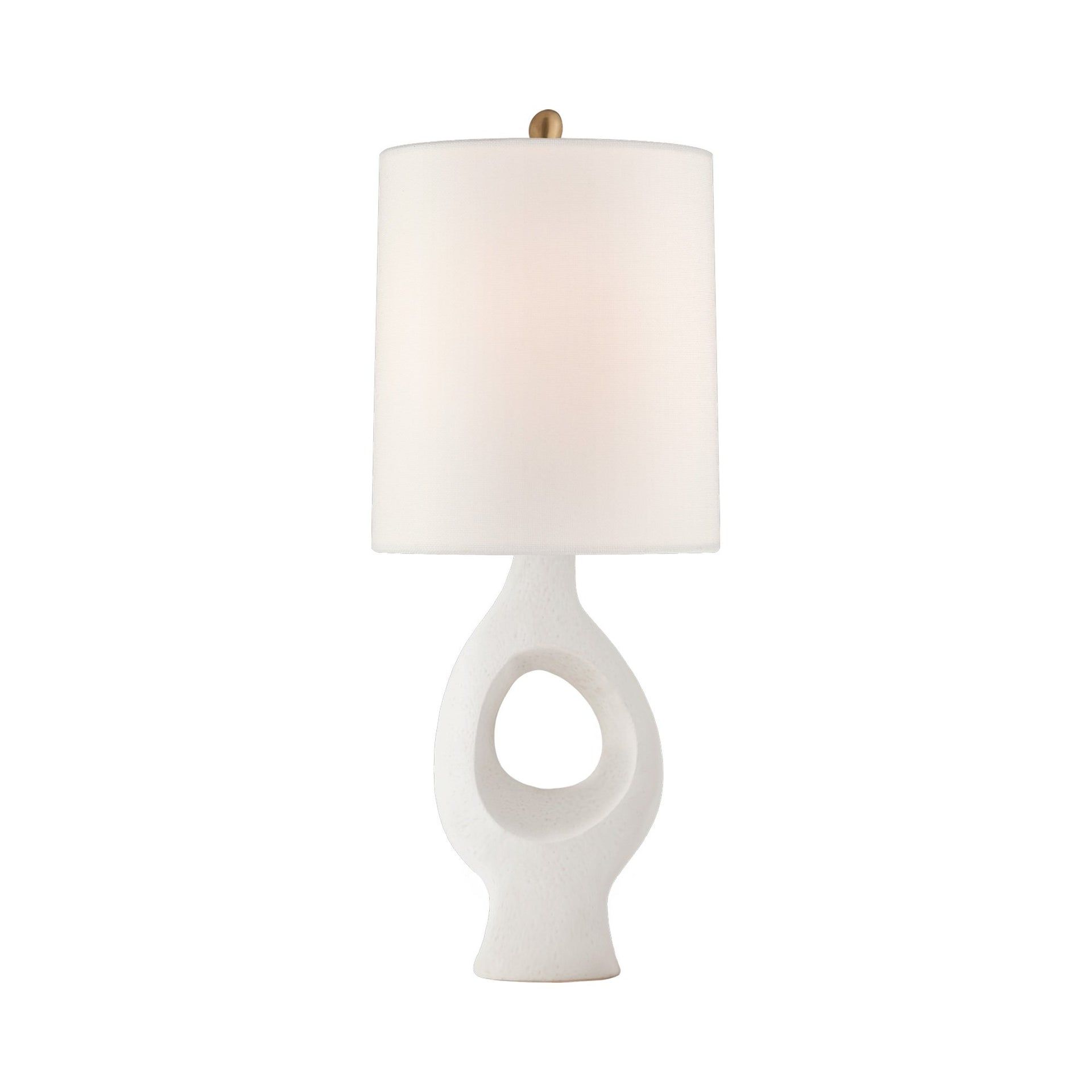 Marion White Adjustable Outdoor Linen Table Lamp