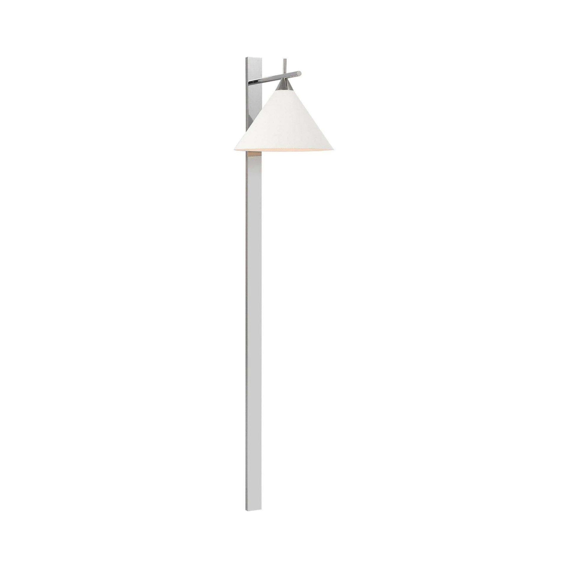 Cleo Chrome and Black Statement Sconce with Dimmable Feature