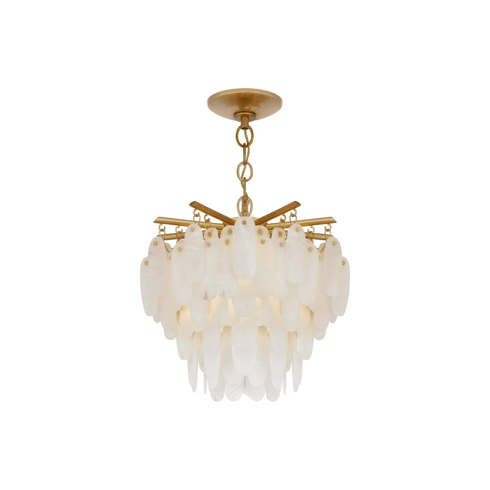 Cora Antique Burnished Brass 5-Light Crystal Chandelier