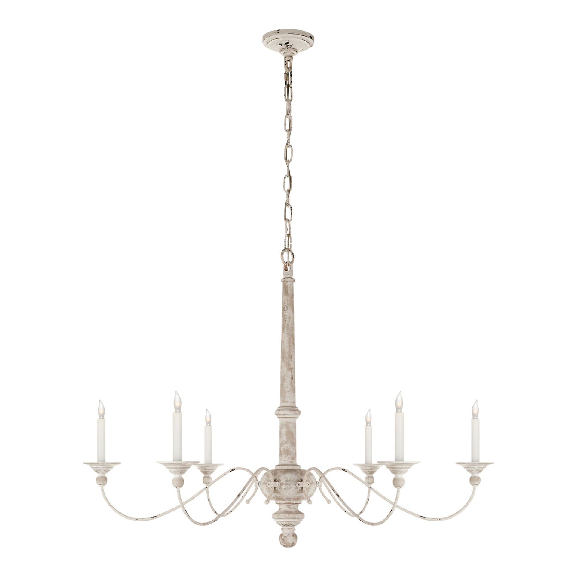 Large White Crystal Candle Chandelier with Plug-in