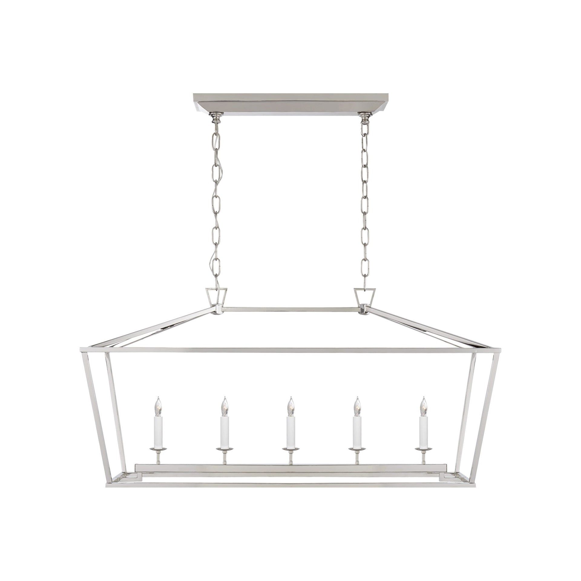 Polished Nickel 5-Light Indoor Linear Chandelier