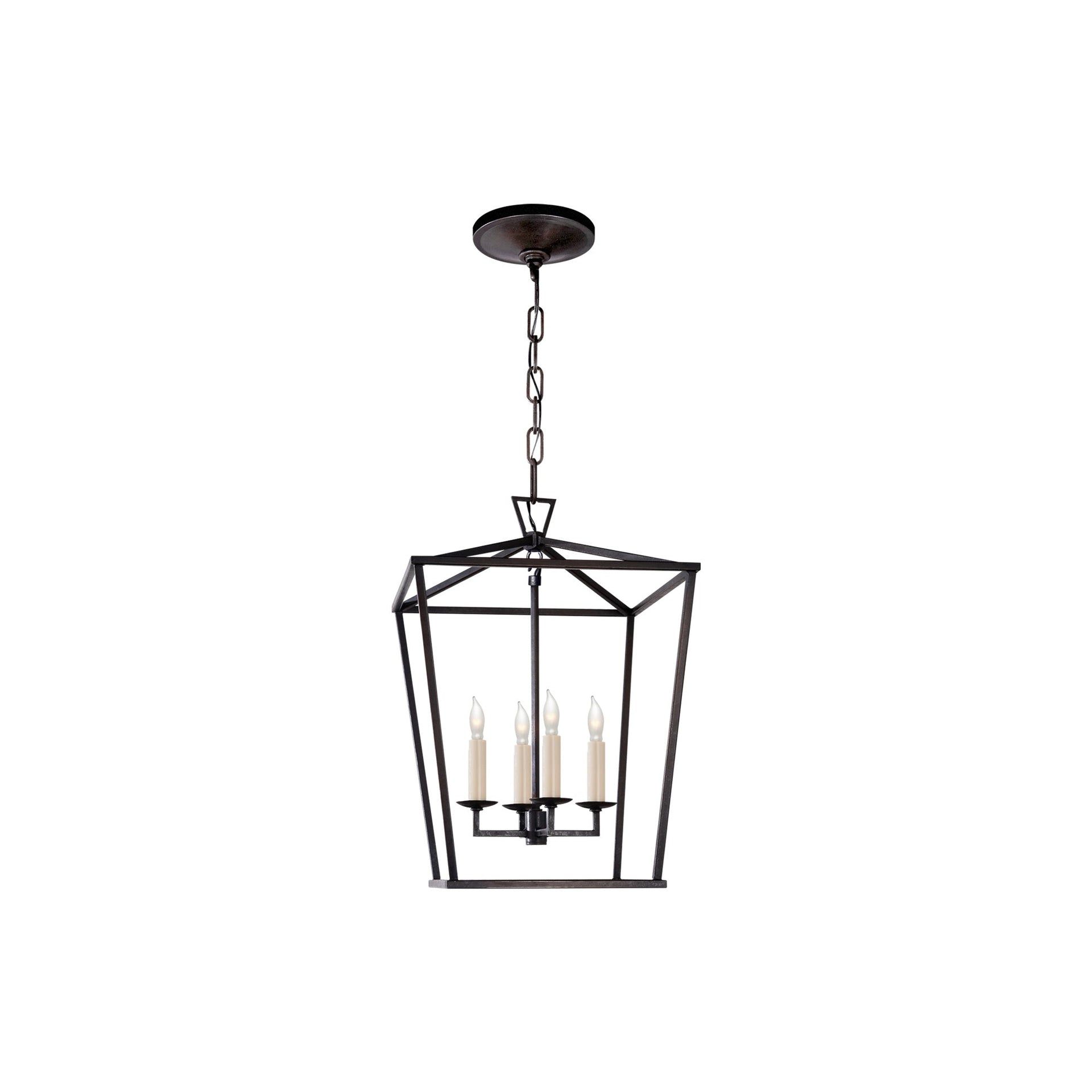 Darlana Aged Iron Open-Cage 4-Light Chandelier