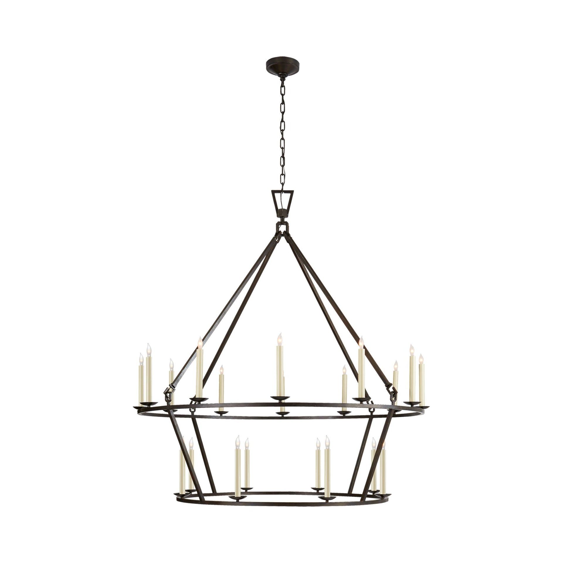 Nickel Crystal 53.25" Candle Chandelier