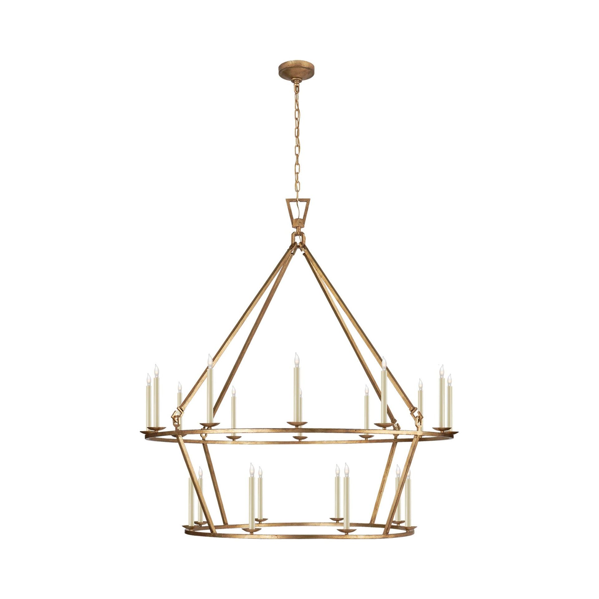 Darlana Gilded Iron 20-Light 53'' Elegant Chandelier