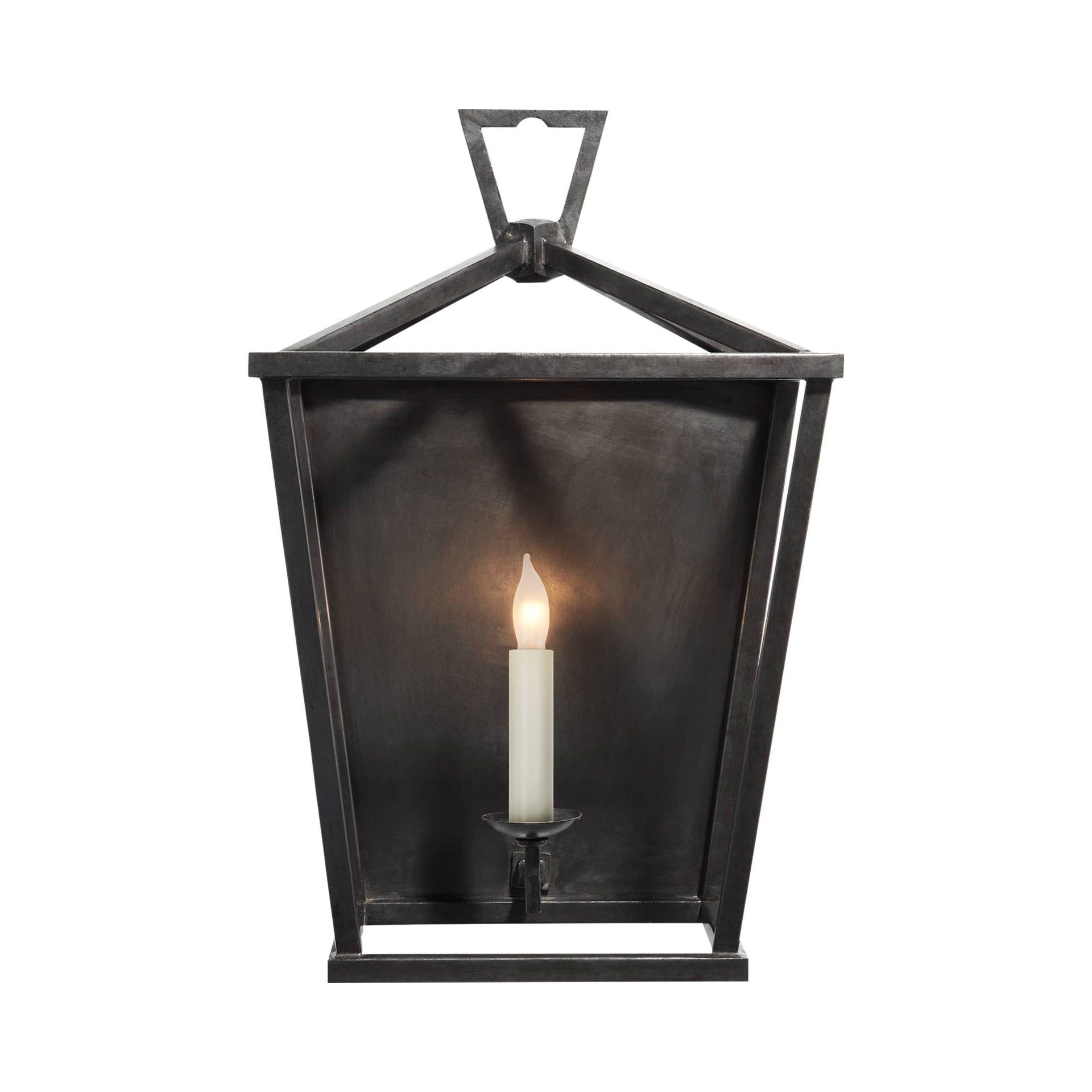 Aged Iron 17" Dimmable Wall Sconce with Candle-Style Light