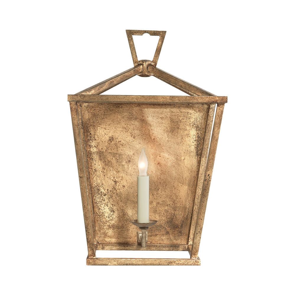 17" Nickel White Dimmable Lantern Sconce