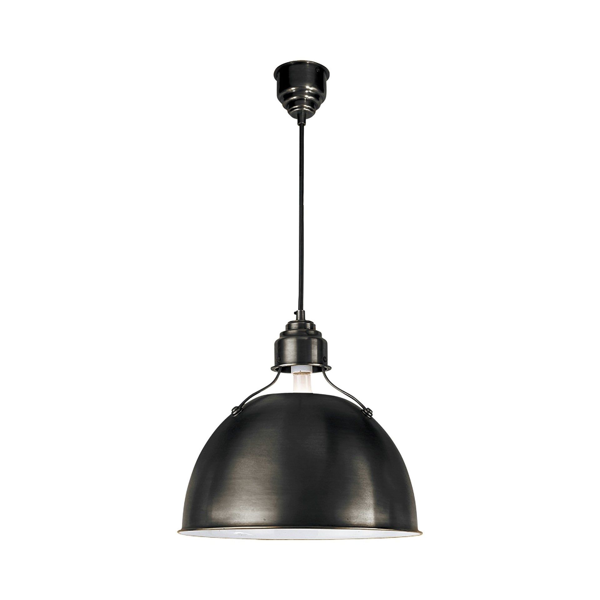 Eugene Bronze 15" Industrial Bowl Pendant Light