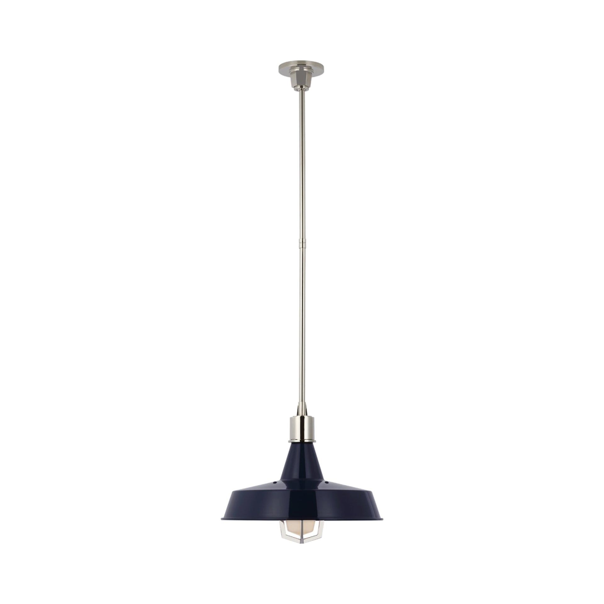 Polished Nickel Glass LED Indoor/Outdoor Pendant Light