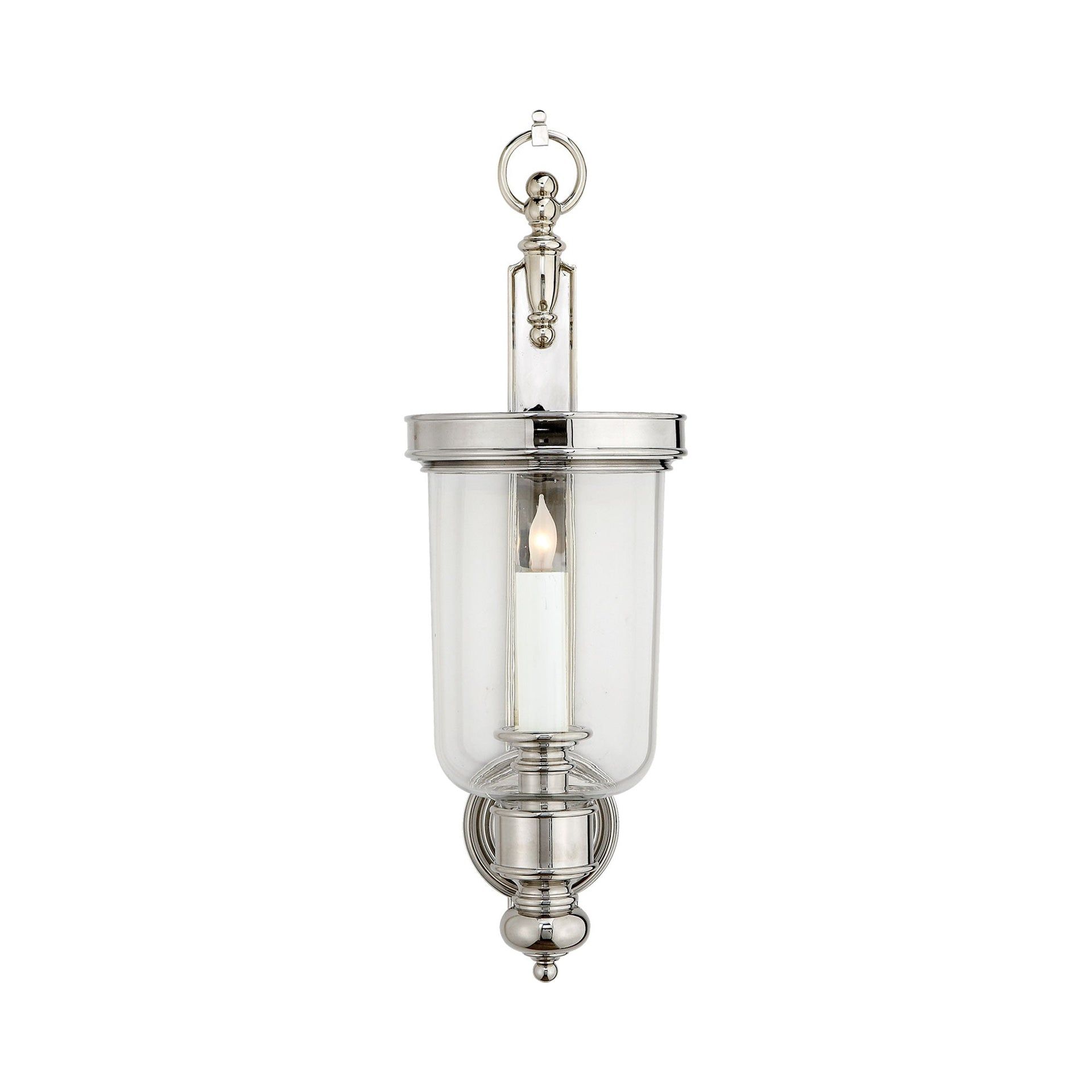 Polished Nickel Jelly Jar Dimmable Wall Sconce