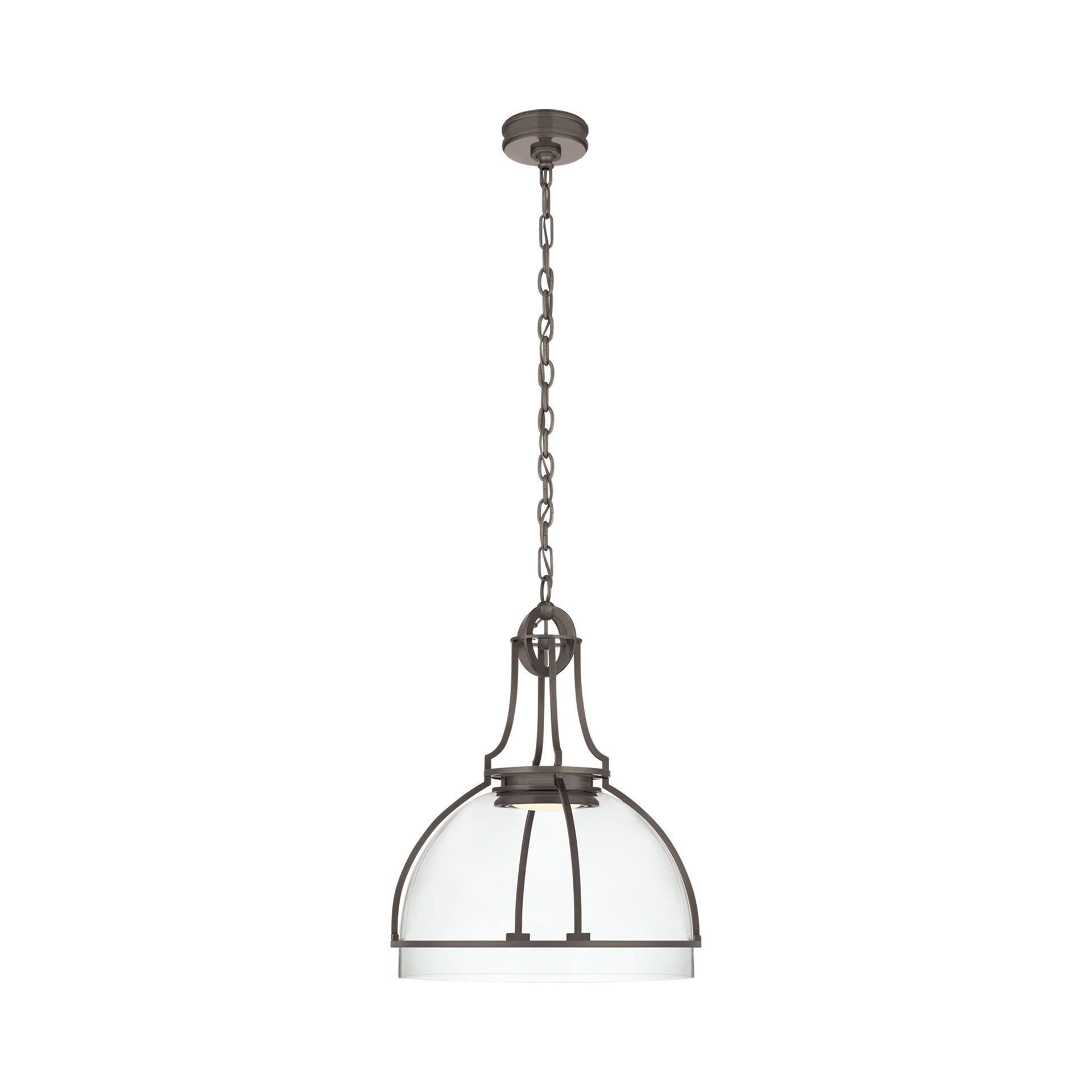 Gracie Bronze Globe LED Pendant Light with Glass Detail