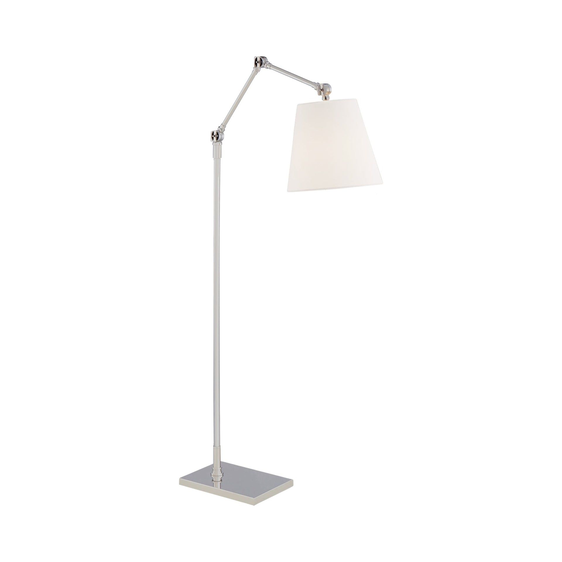 Edison Adjustable Polished Nickel Task Floor Lamp