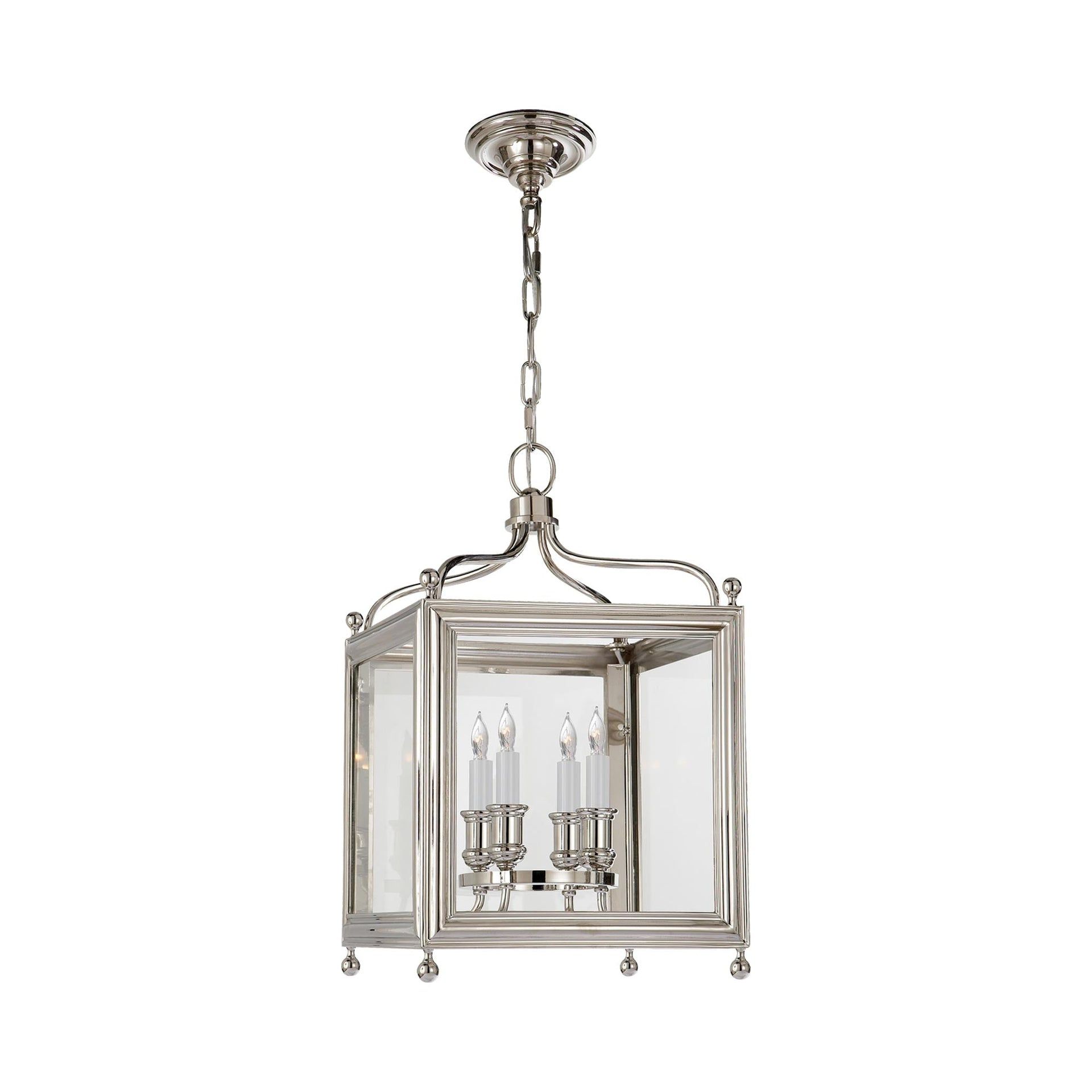 Greggory 4-Light Traditional Polished Nickel Lantern Pendant