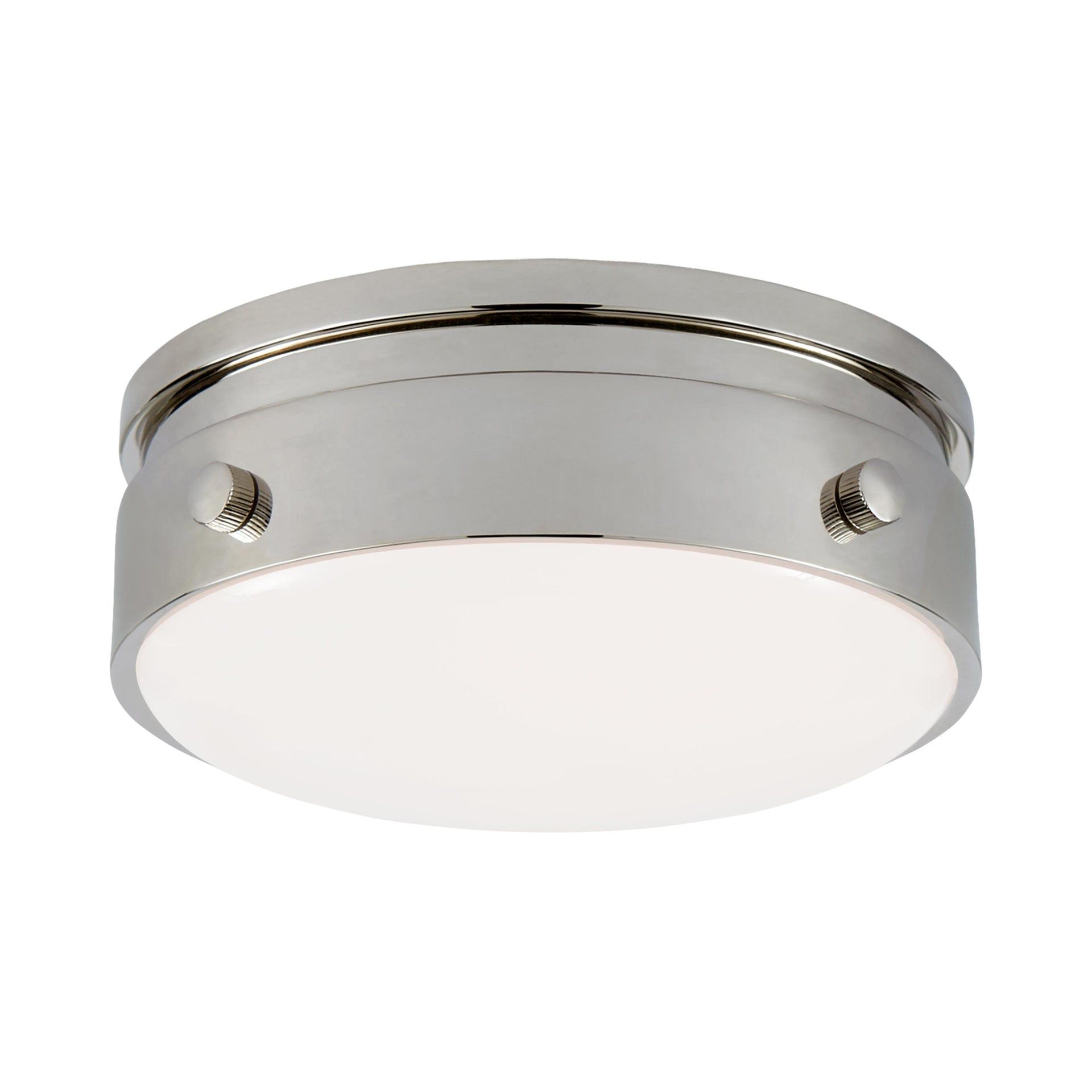 Hicks Solitaire Polished Nickel LED Drum Flush Mount