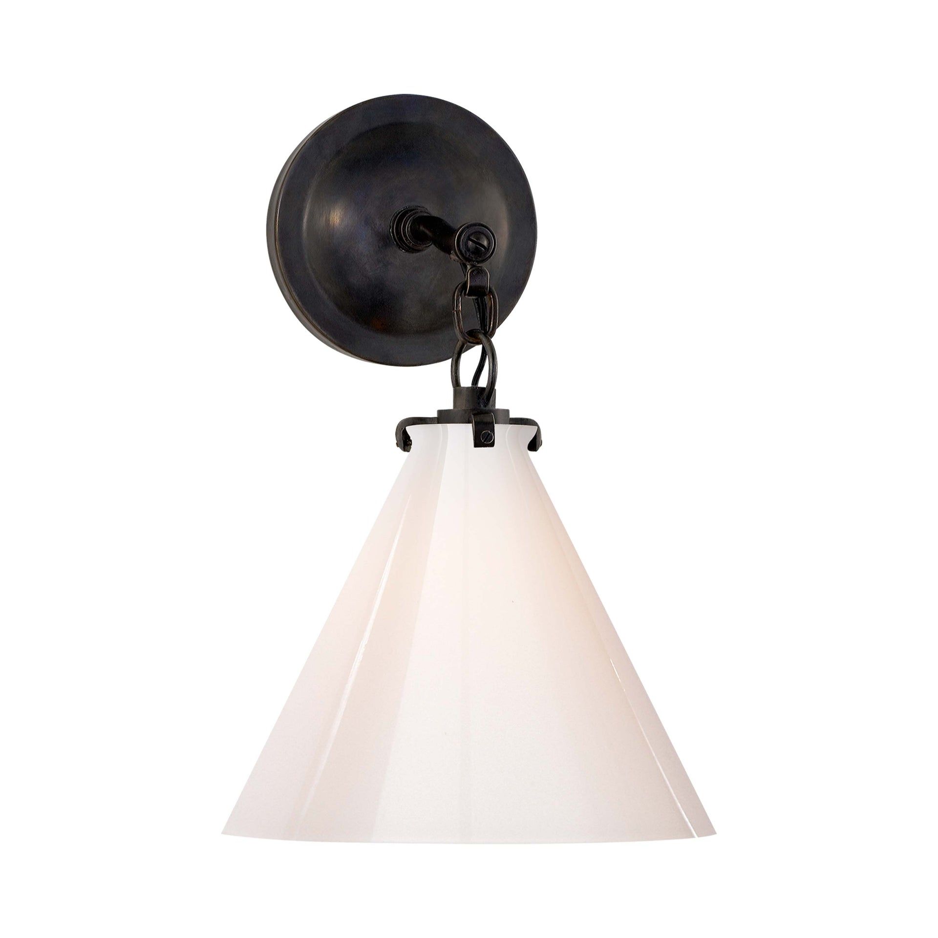 Katie Chic Cone Silhouette Dimmable Wall Sconce in Bronze