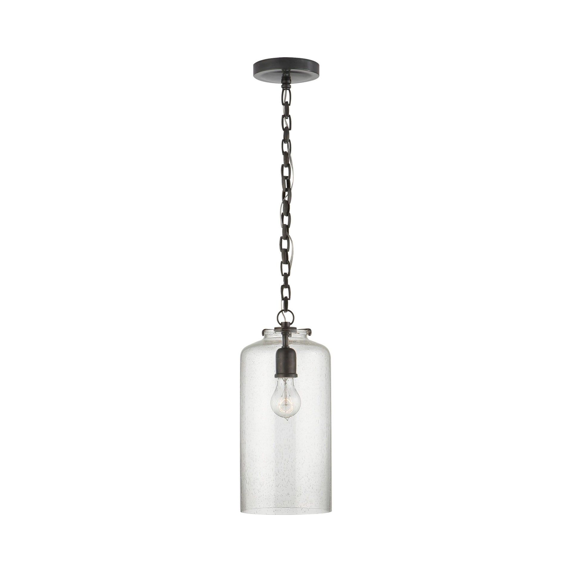 Katie Bronze Seeded Glass Indoor/Outdoor Pendant Light