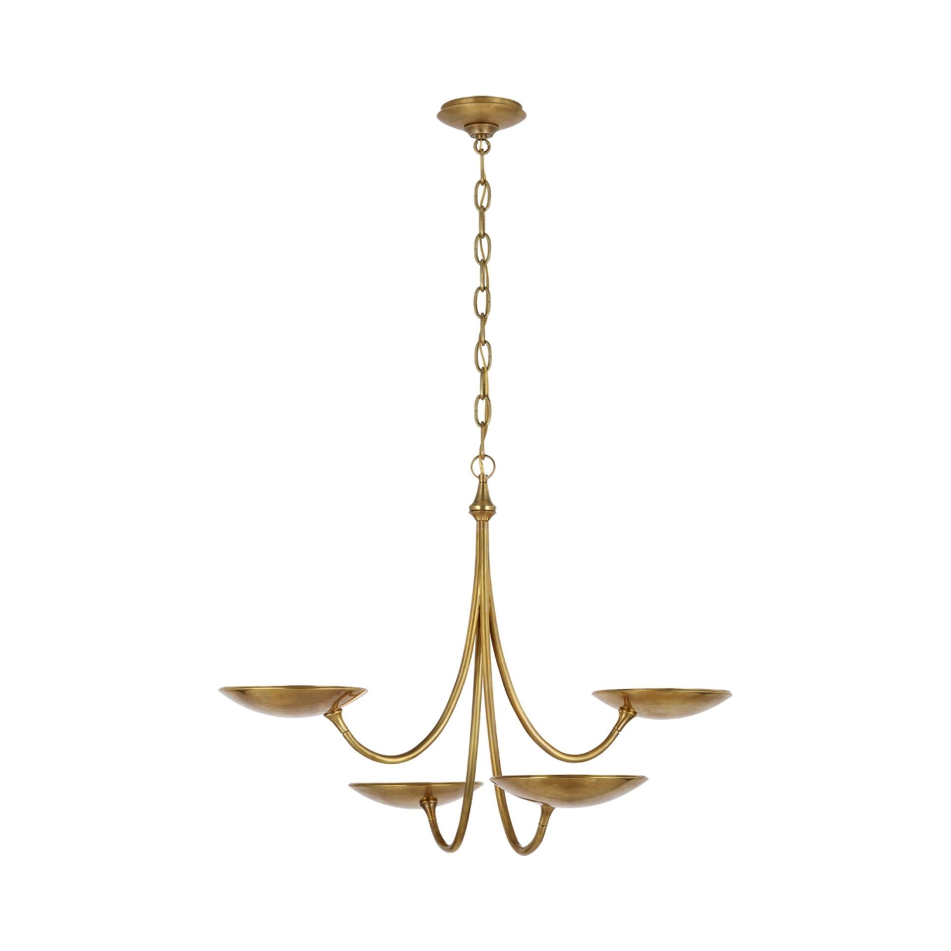 Hand-Rubbed Antique Brass 4-Light LED Chandelier