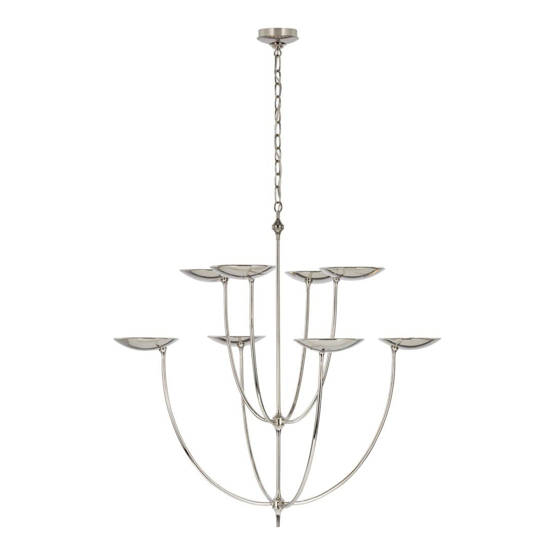 Keira Polished Nickel 8-Light LED Chandelier
