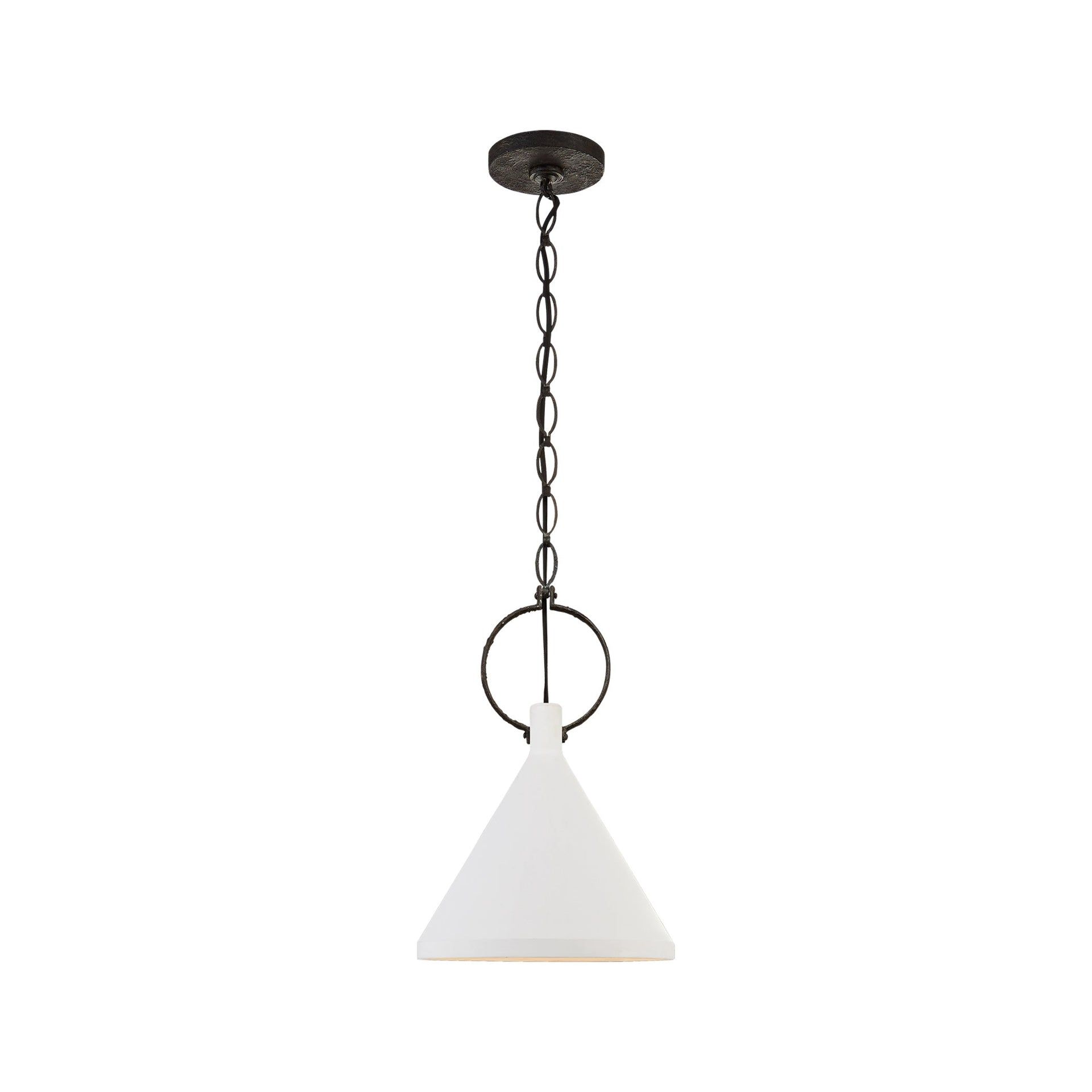 Limoges 20.5" Plaster White Elegant Pendant Light
