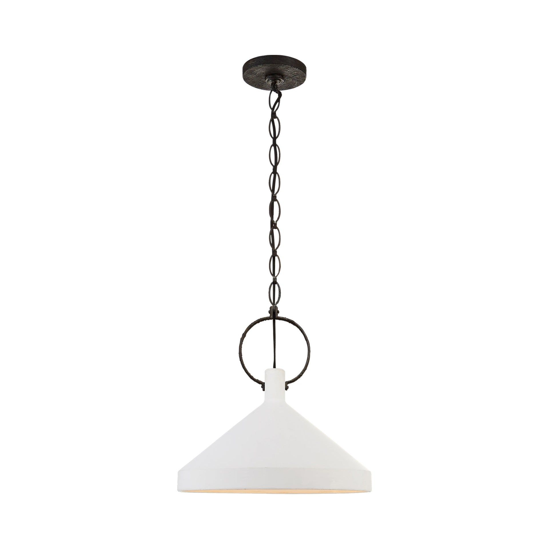 Plaster White Aluminum 16.5" Indoor/Outdoor Pendant Light