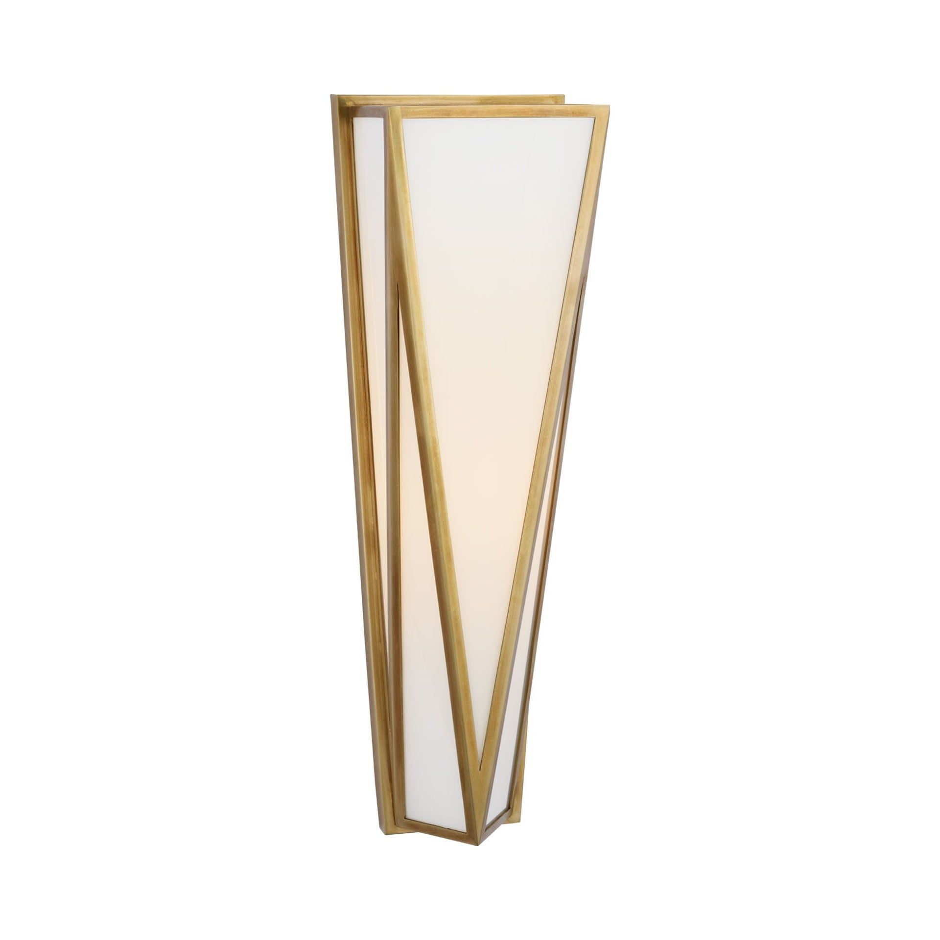 Hand-Rubbed Antique Brass Geometric LED Wall Sconce