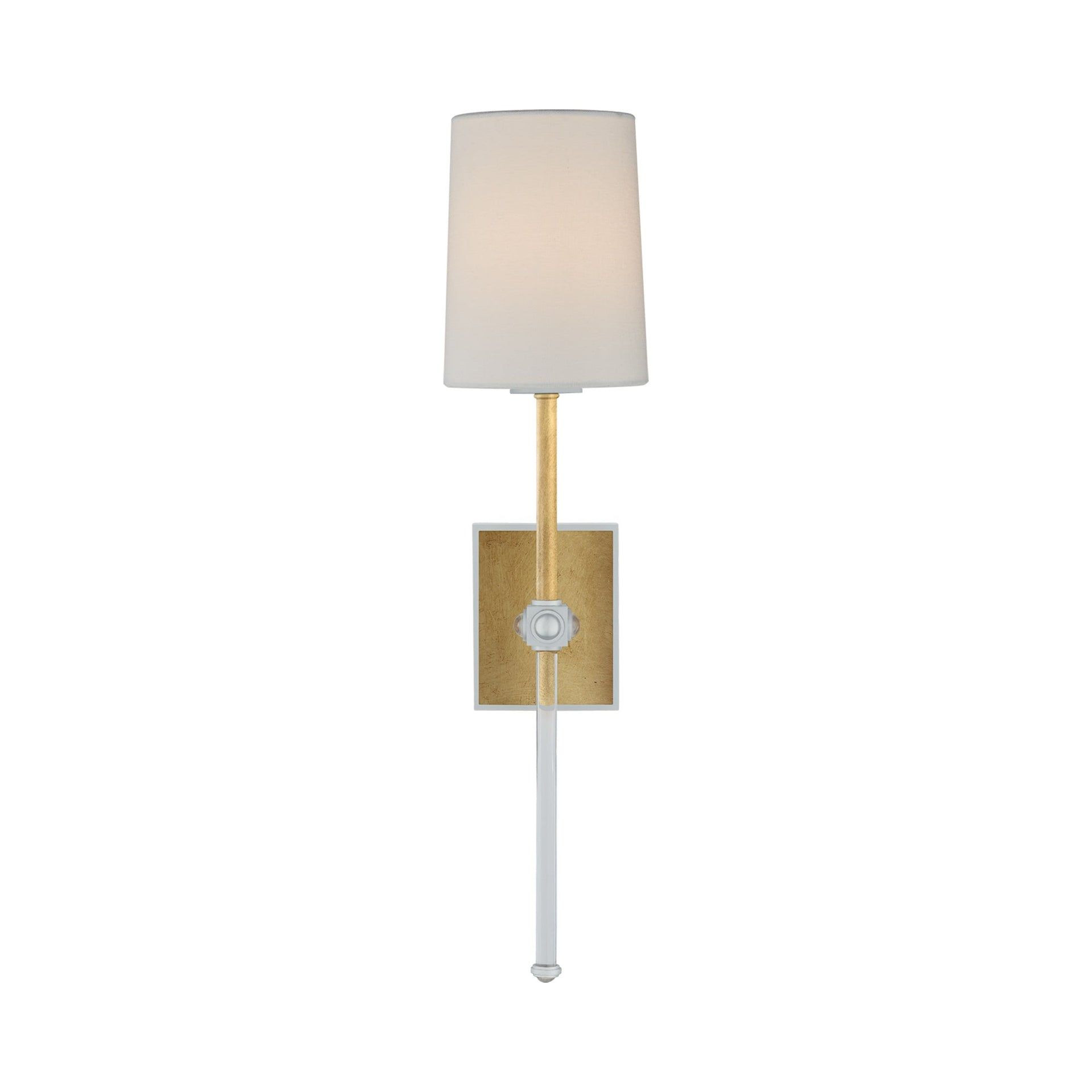 Lucia 20.75'' White Linen Shade Dimmable Wall Sconce
