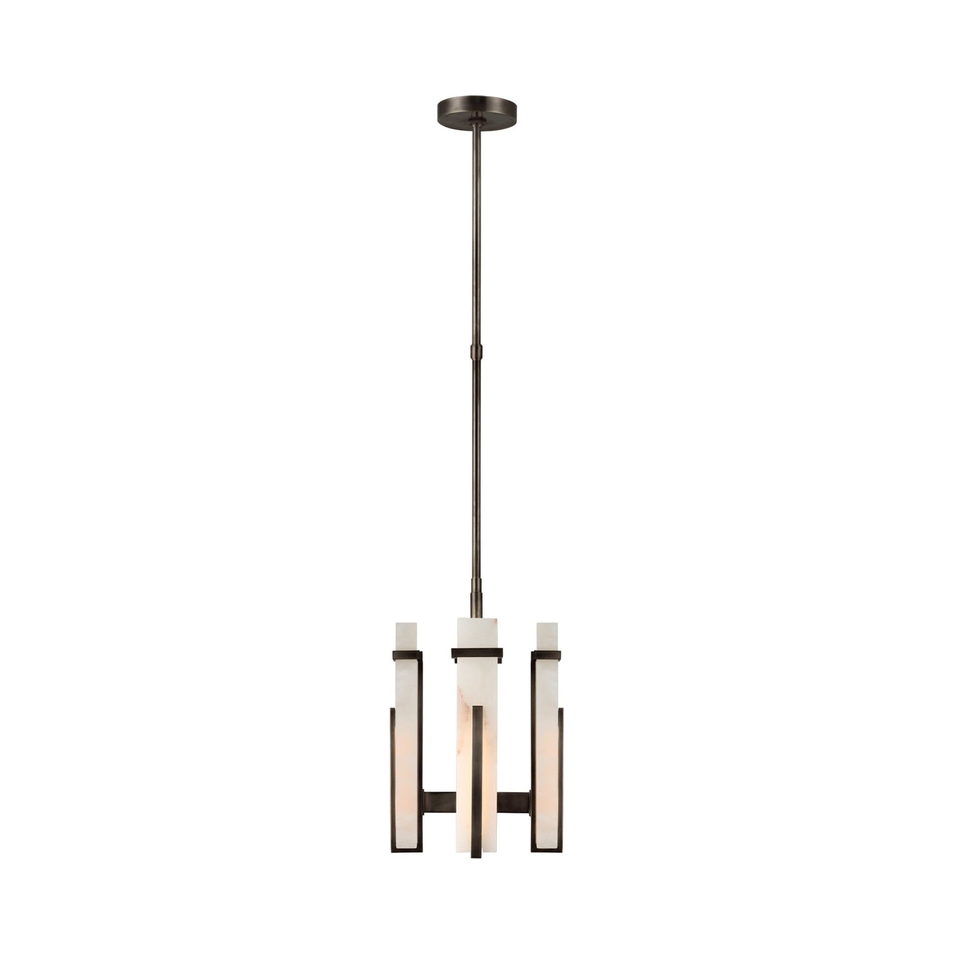 Bronze Crystal Plug-in LED Chandelier, 18.75" Height