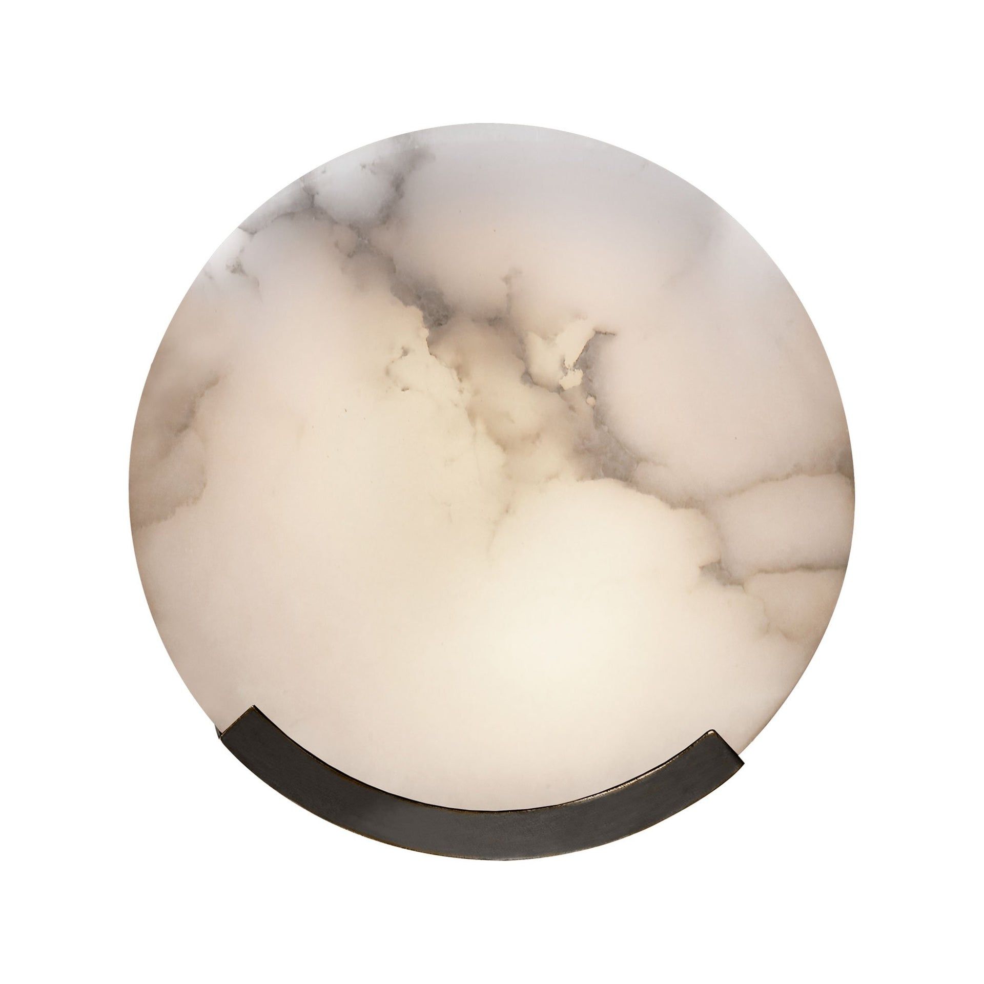 Bronze and Alabaster 7" Dimmable Wall Sconce