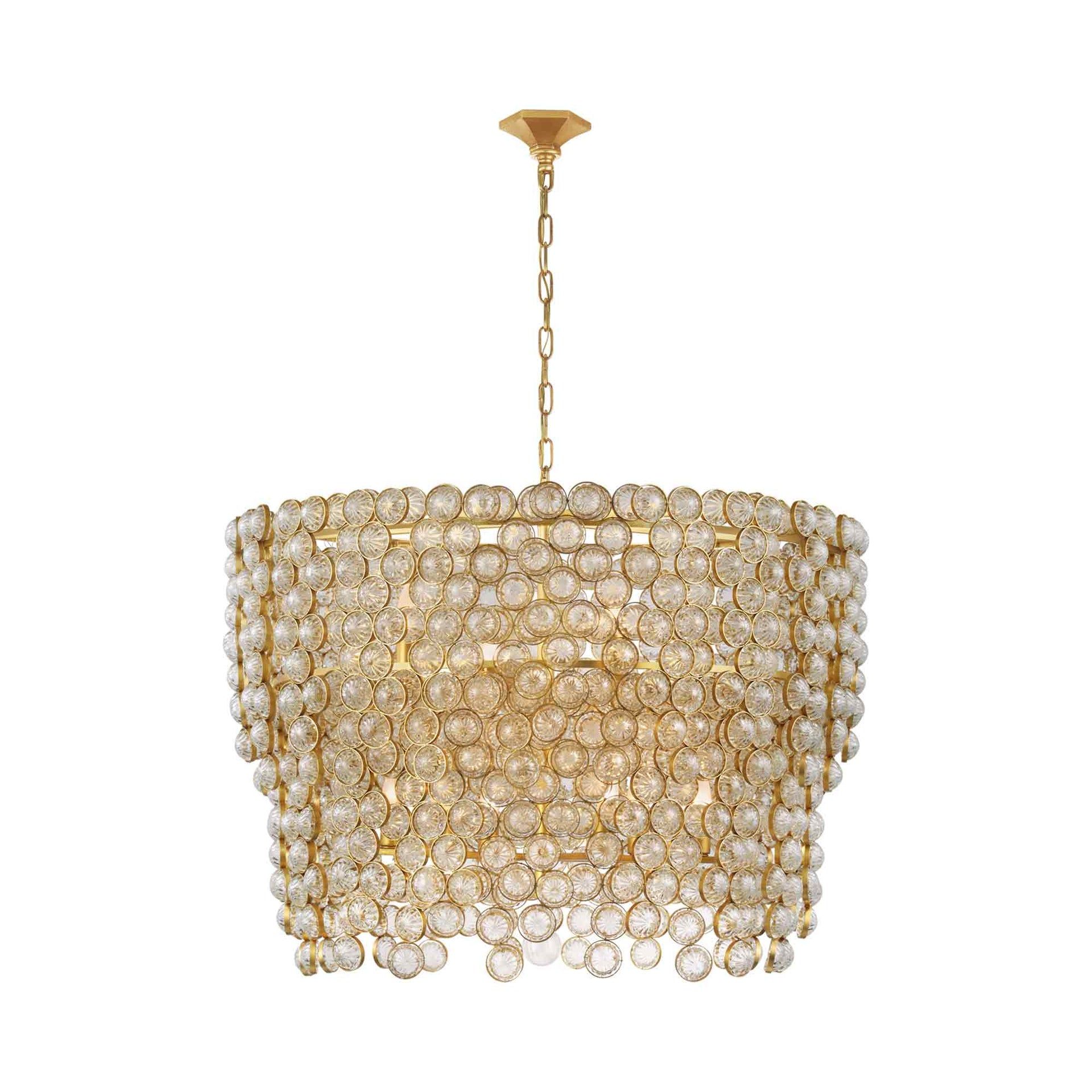 Large Crystal Candle Plug-in Waterfall Chandelier