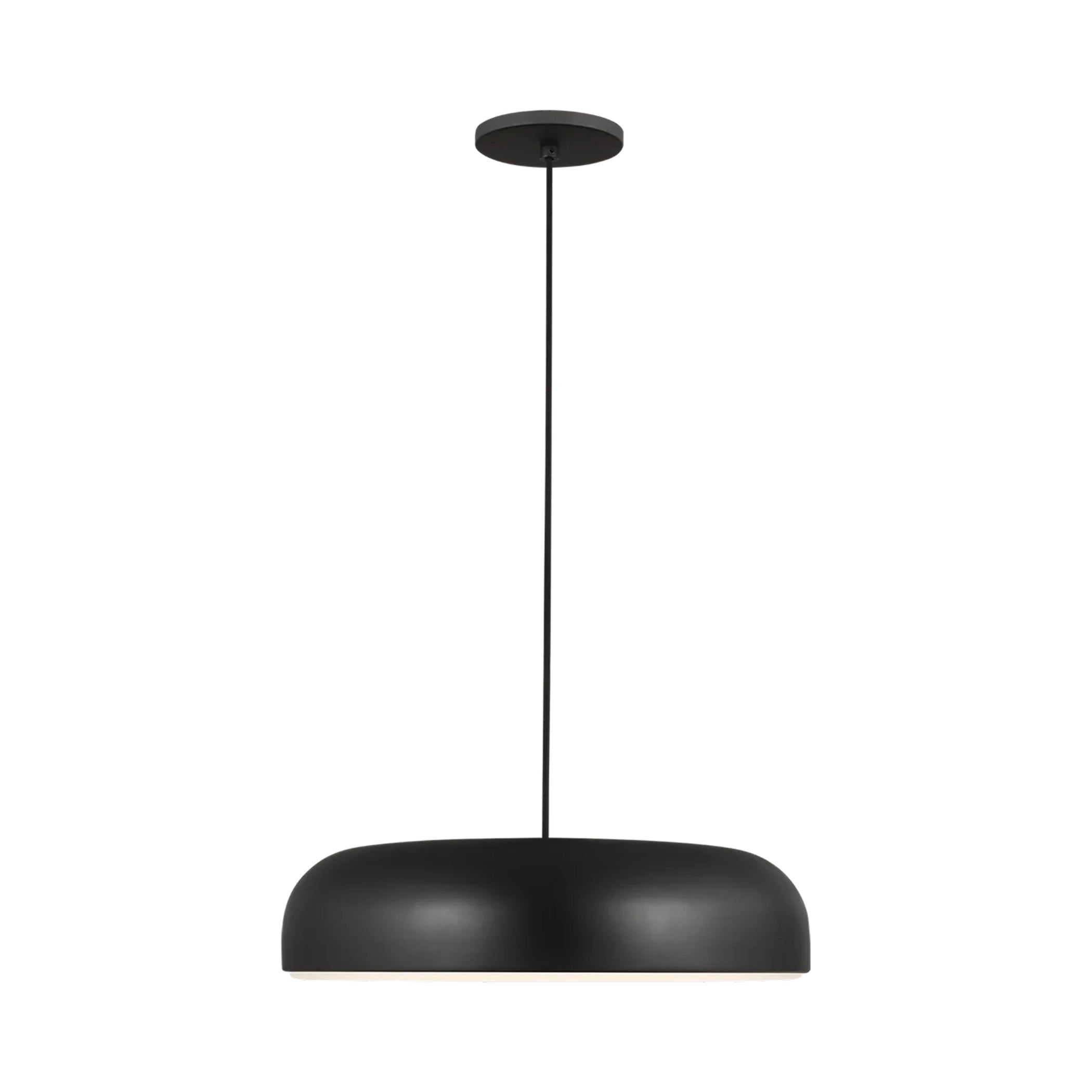 Matte White 18" LED Bowl Pendant Light for Indoor/Outdoor
