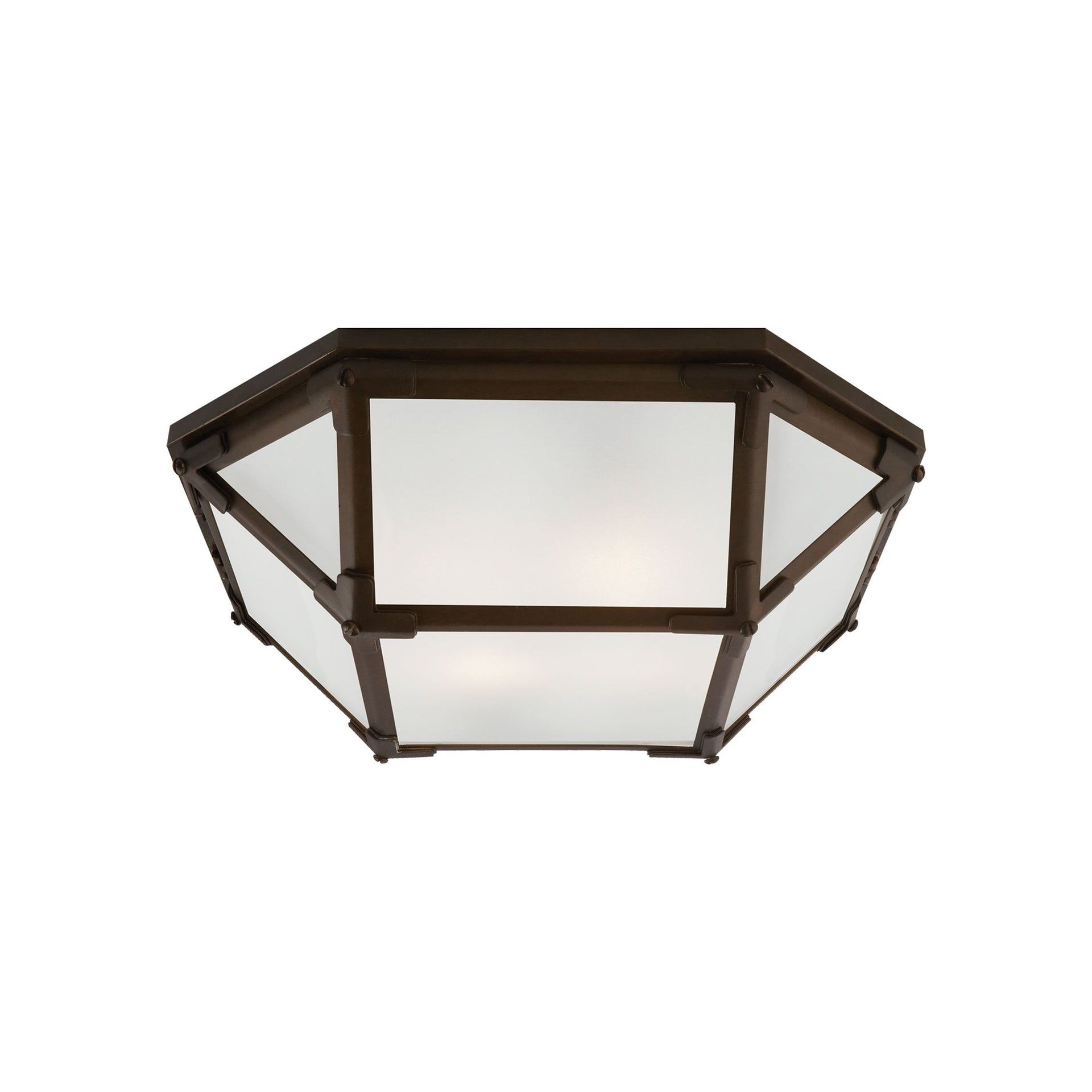 Morris Antique Zinc Glass Flush Mount Ceiling Light