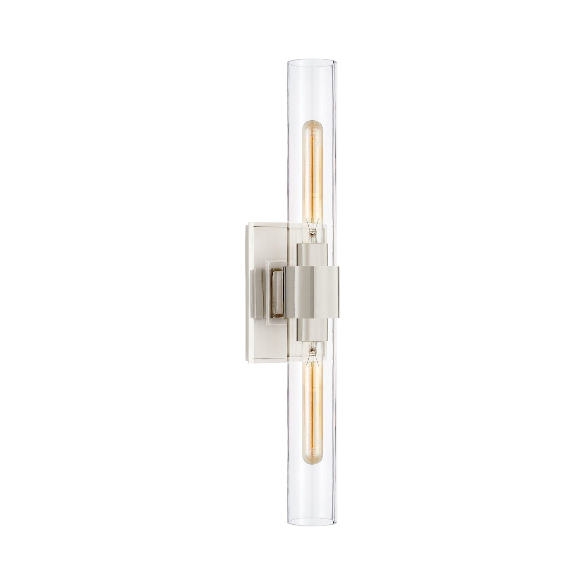 Presidio Polished Nickel 23" Dimmable Vanity Sconce with Clear Glass