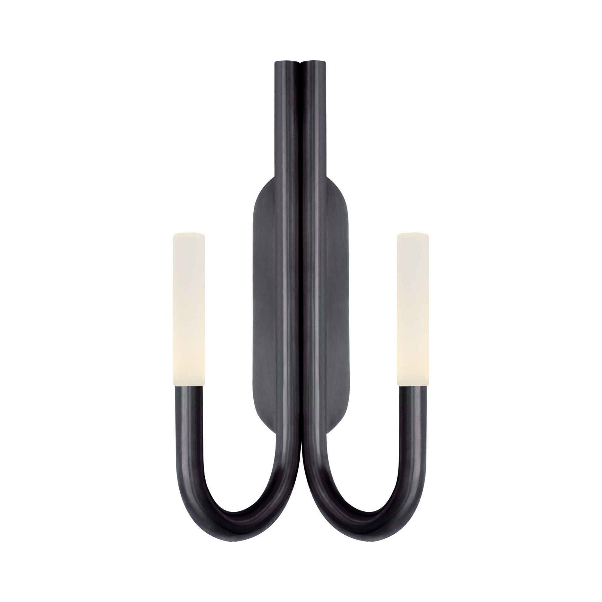 Rousseau Double Curve Bronze & Black LED Vanity Sconce