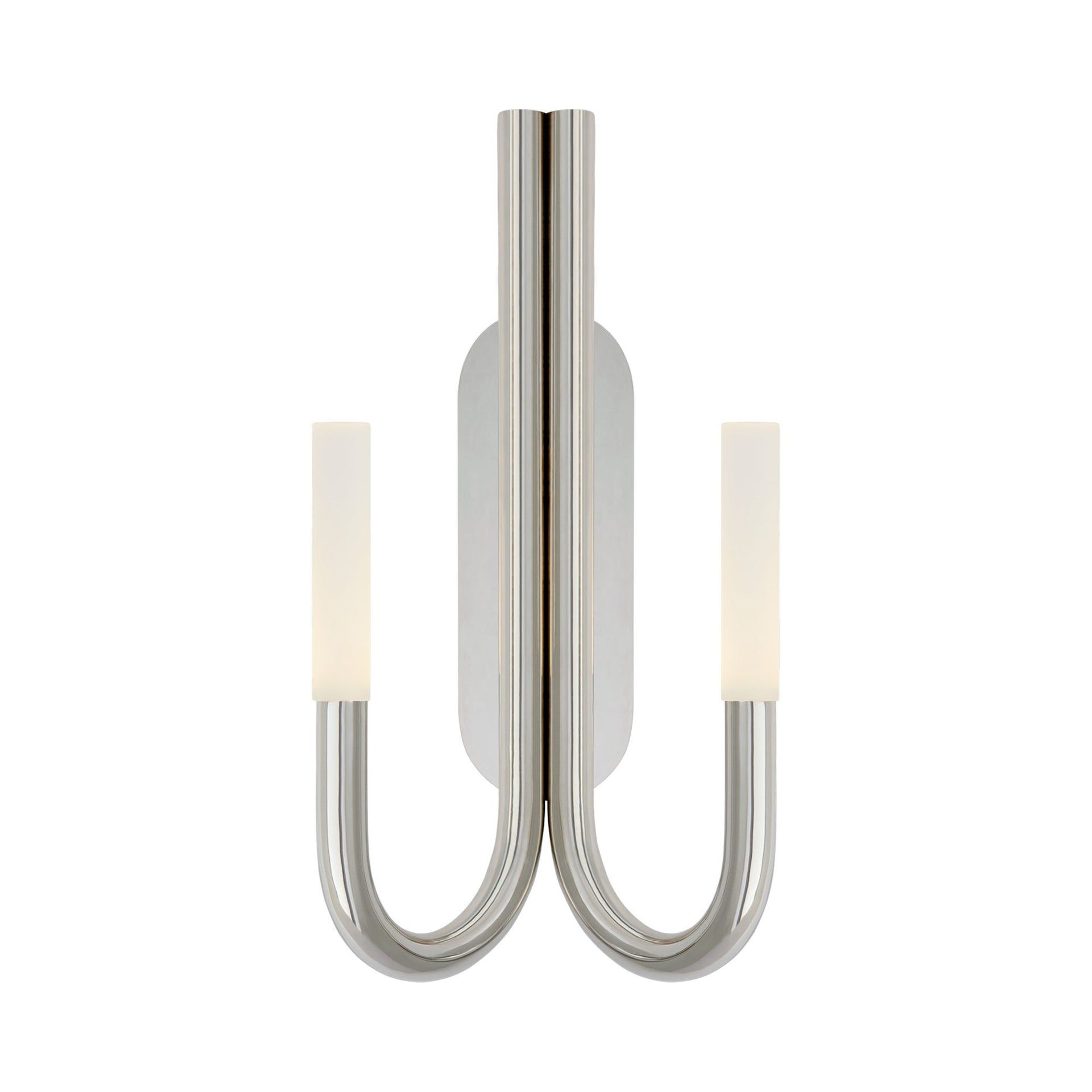 Rousseau Polished Nickel Double LED Vanity Wall Sconce