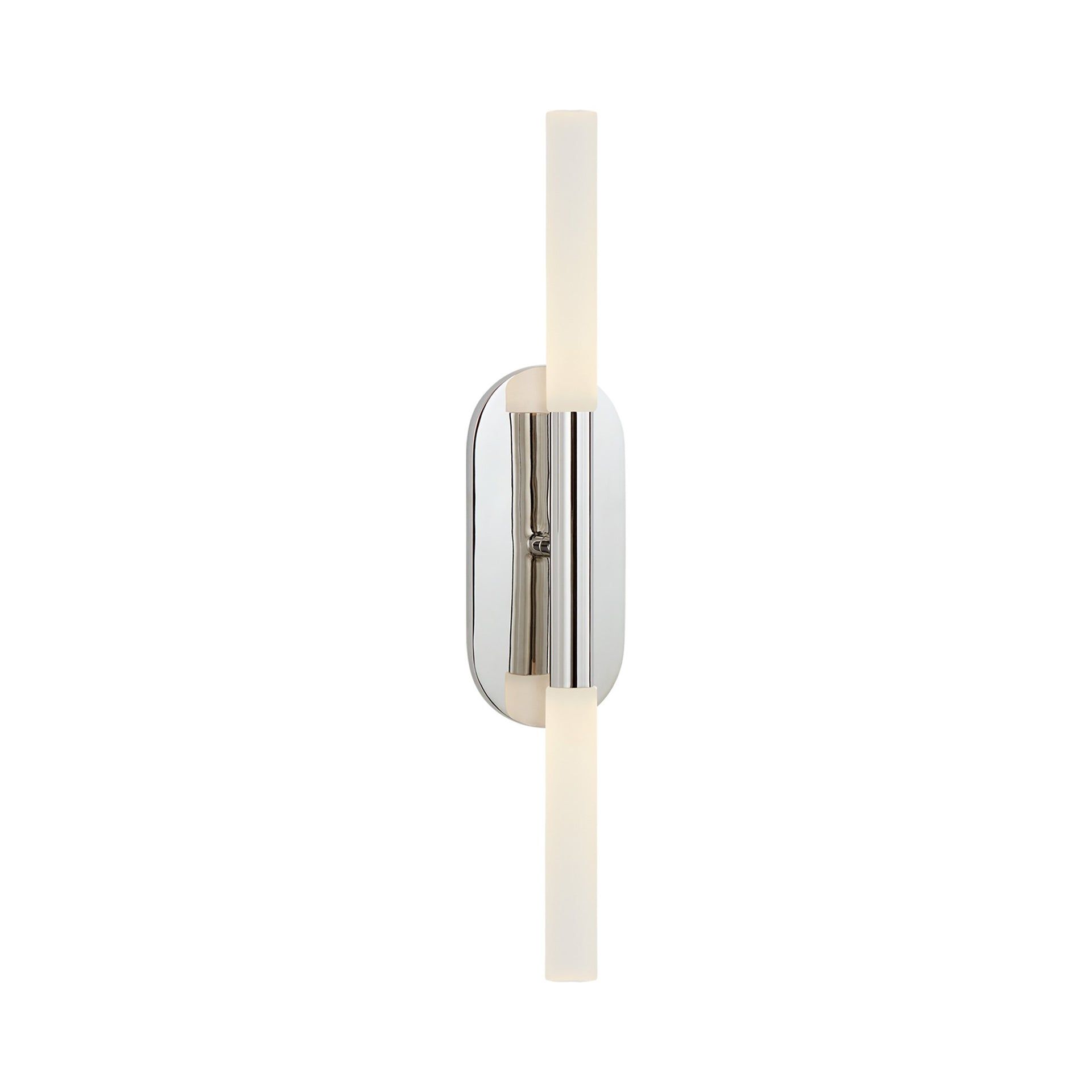 Rousseau Slim Cylinder LED Vanity Light in Polished Nickel