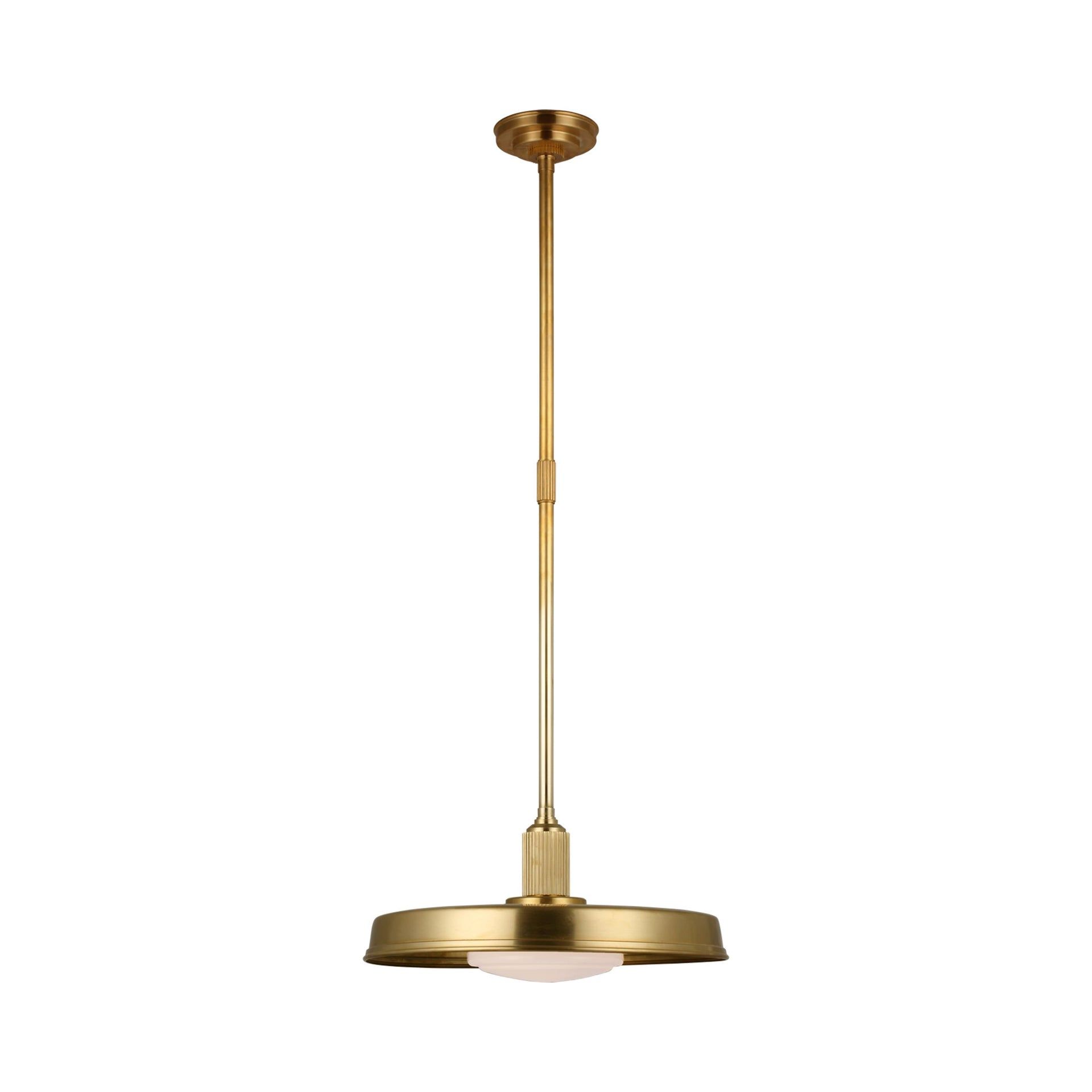 Elegant Ruhlmann 18" Bronze and Polished Nickel Pendant Light