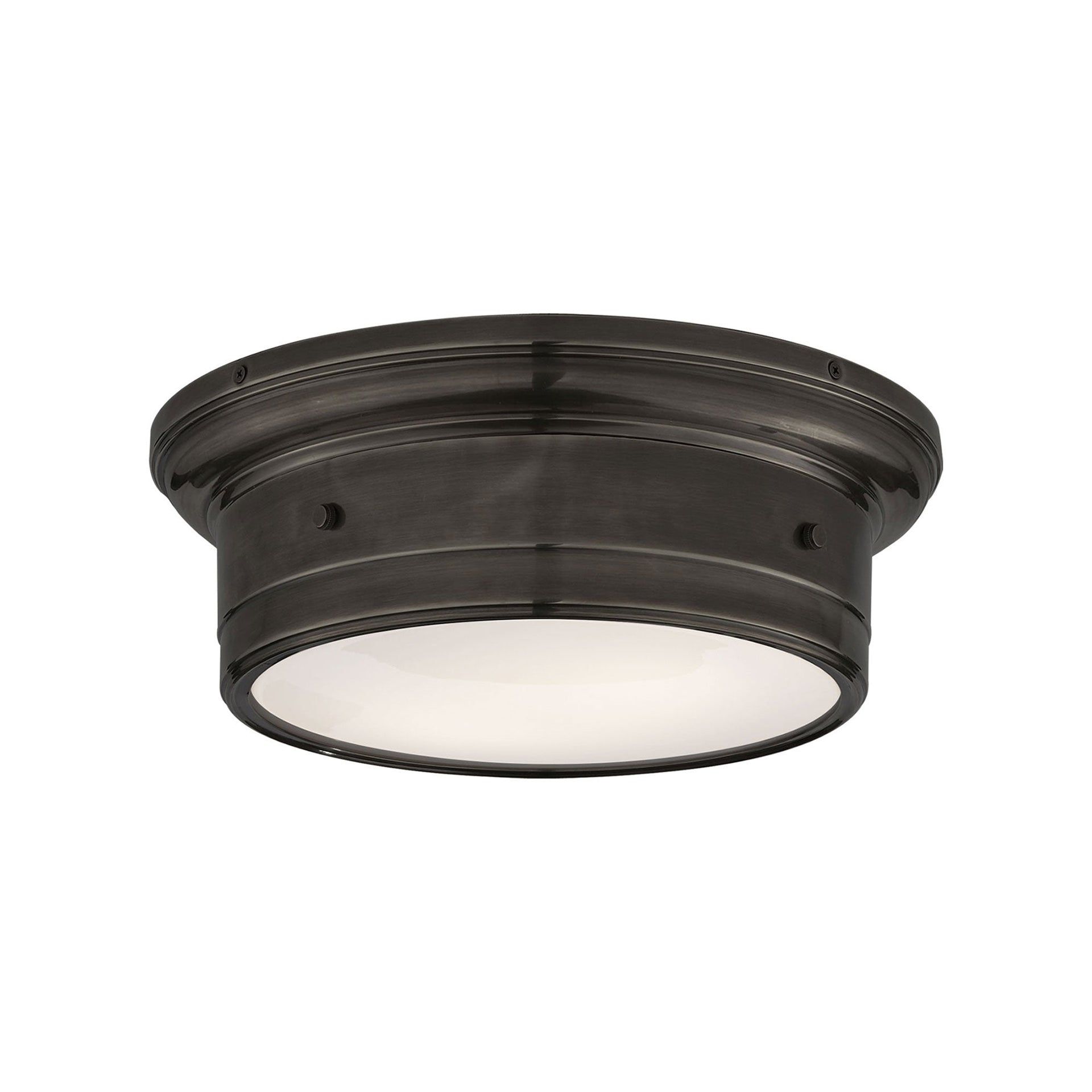 Siena Coastal Bronze 11.75" Flush Mount with White Glass Diffuser