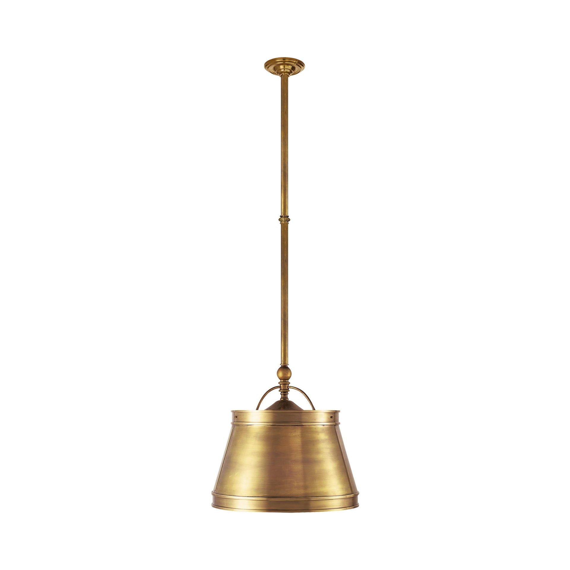 Sloane Traditional Antique-Burnished Brass Two-Light Indoor Lantern
