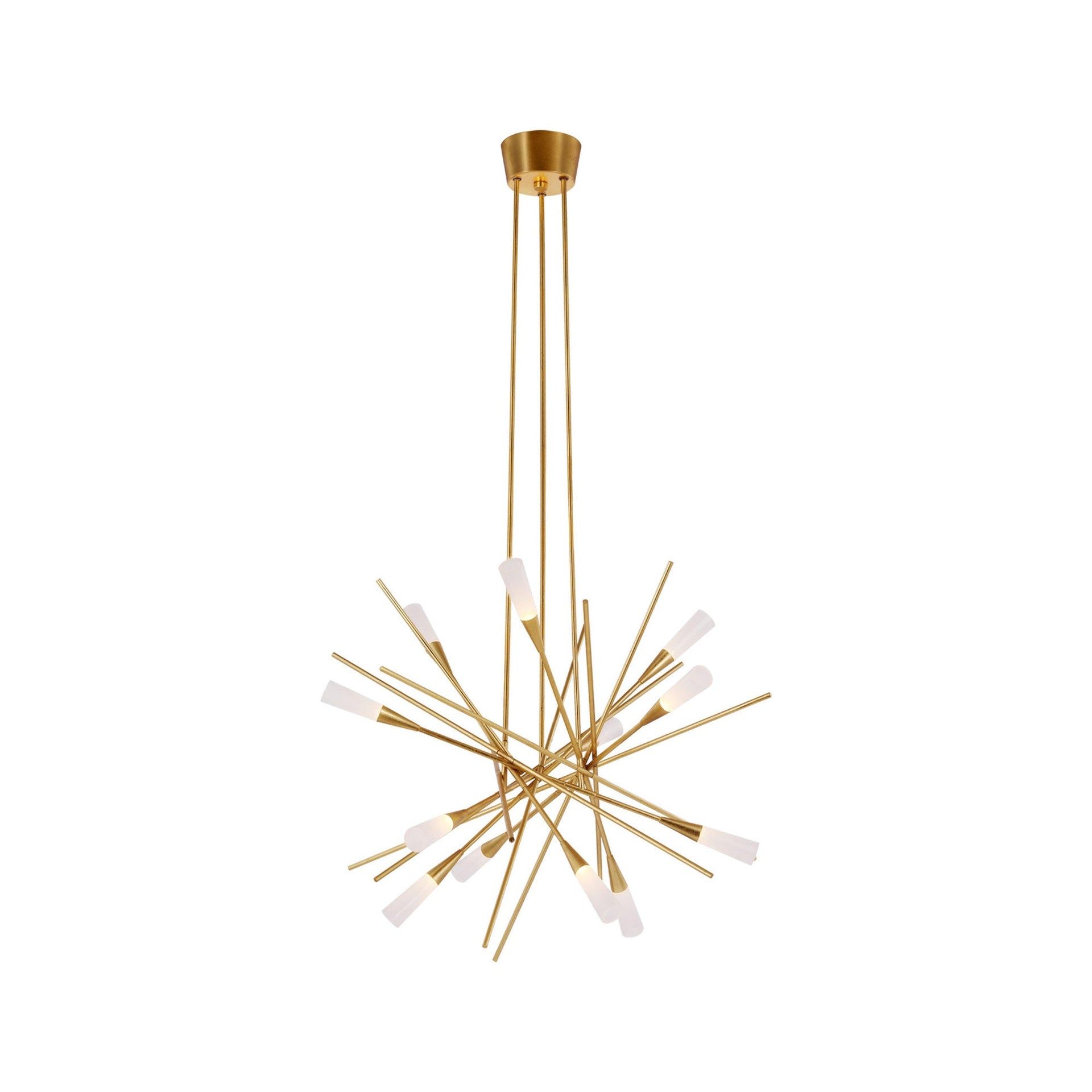 Stellar Sputnik 23.5" Gold LED Chandelier with Petite Shades