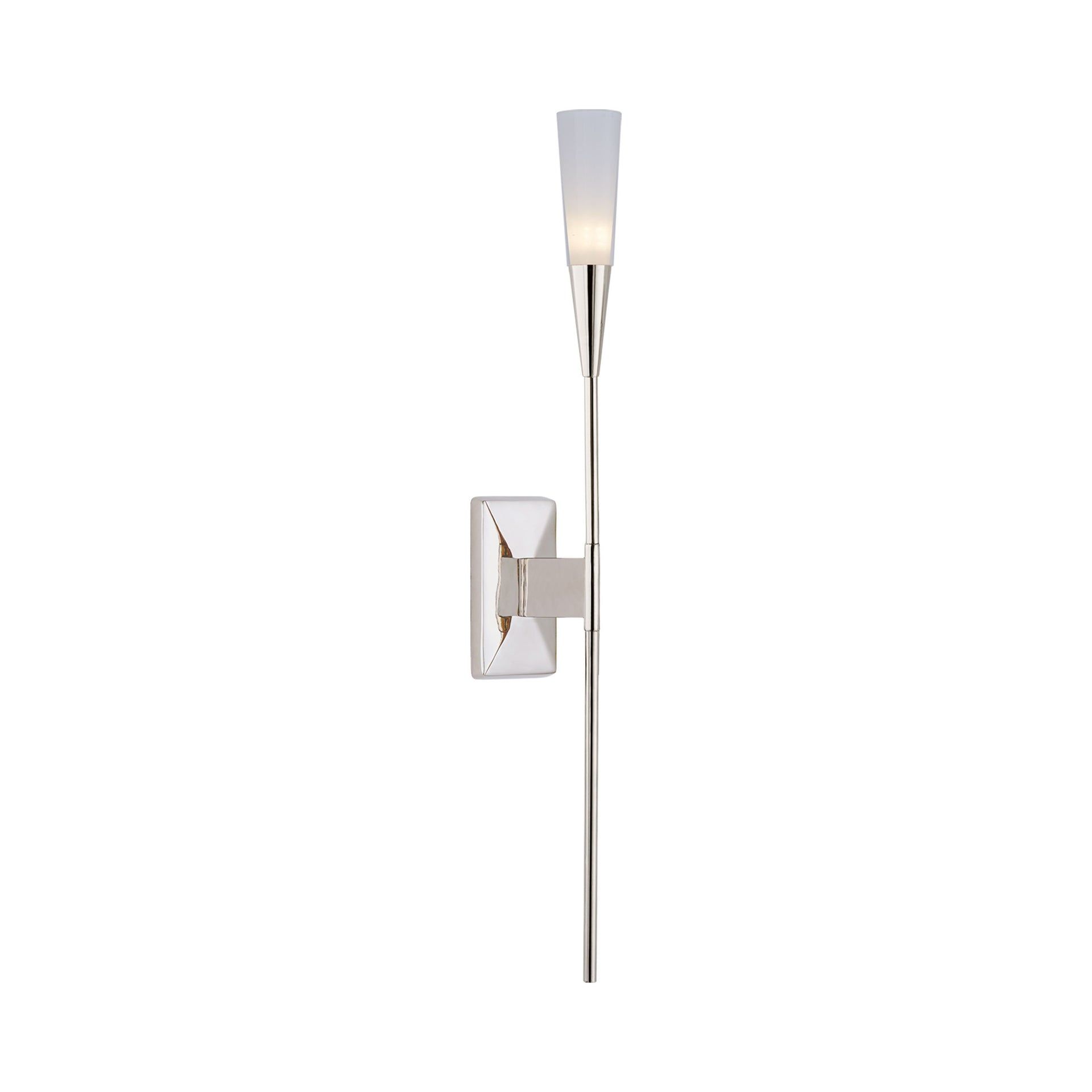 Stellar Polished Nickel LED Wall Sconce with Frosted Shade