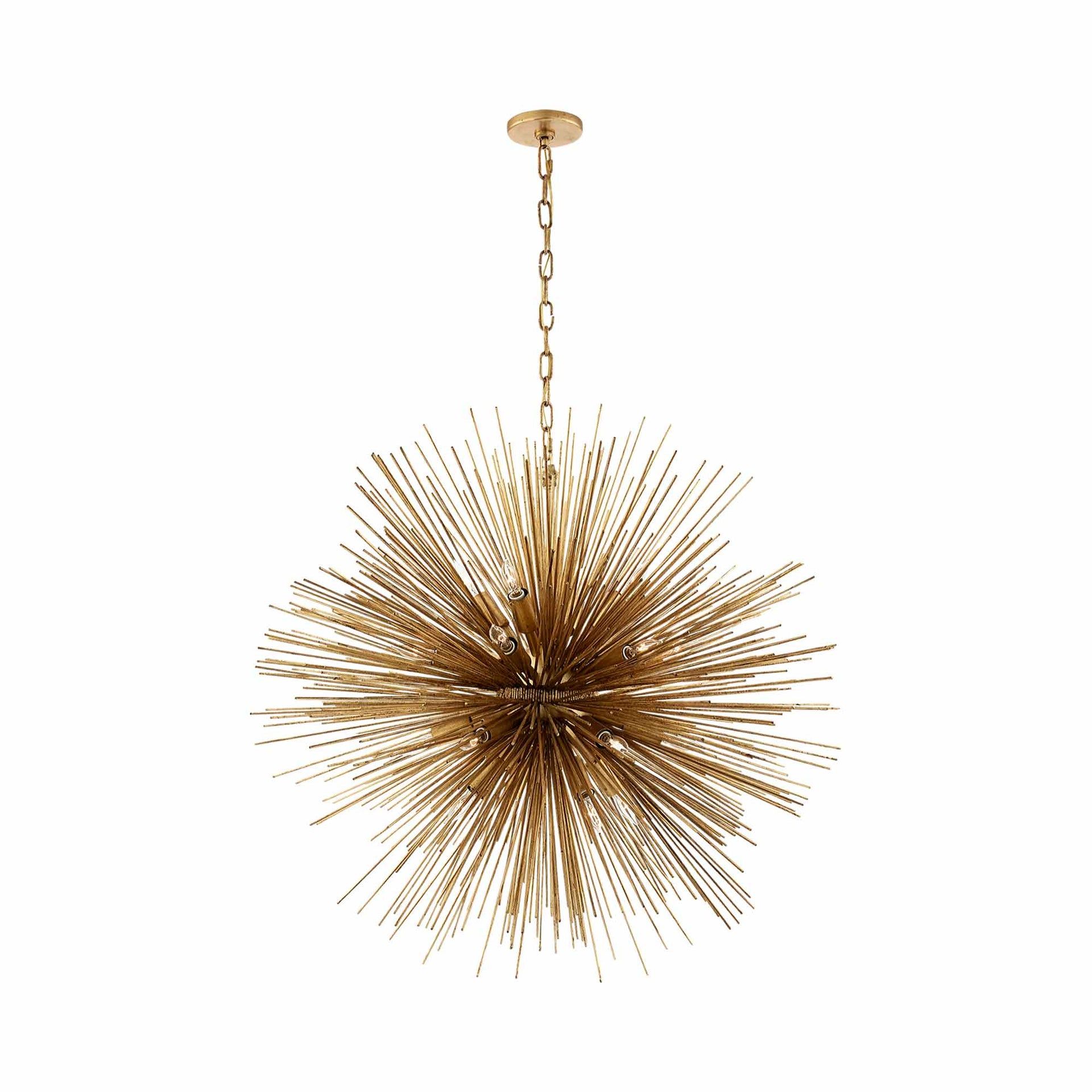 Strada Nickel and Crystal 20-Light Radiating Modern Chandelier