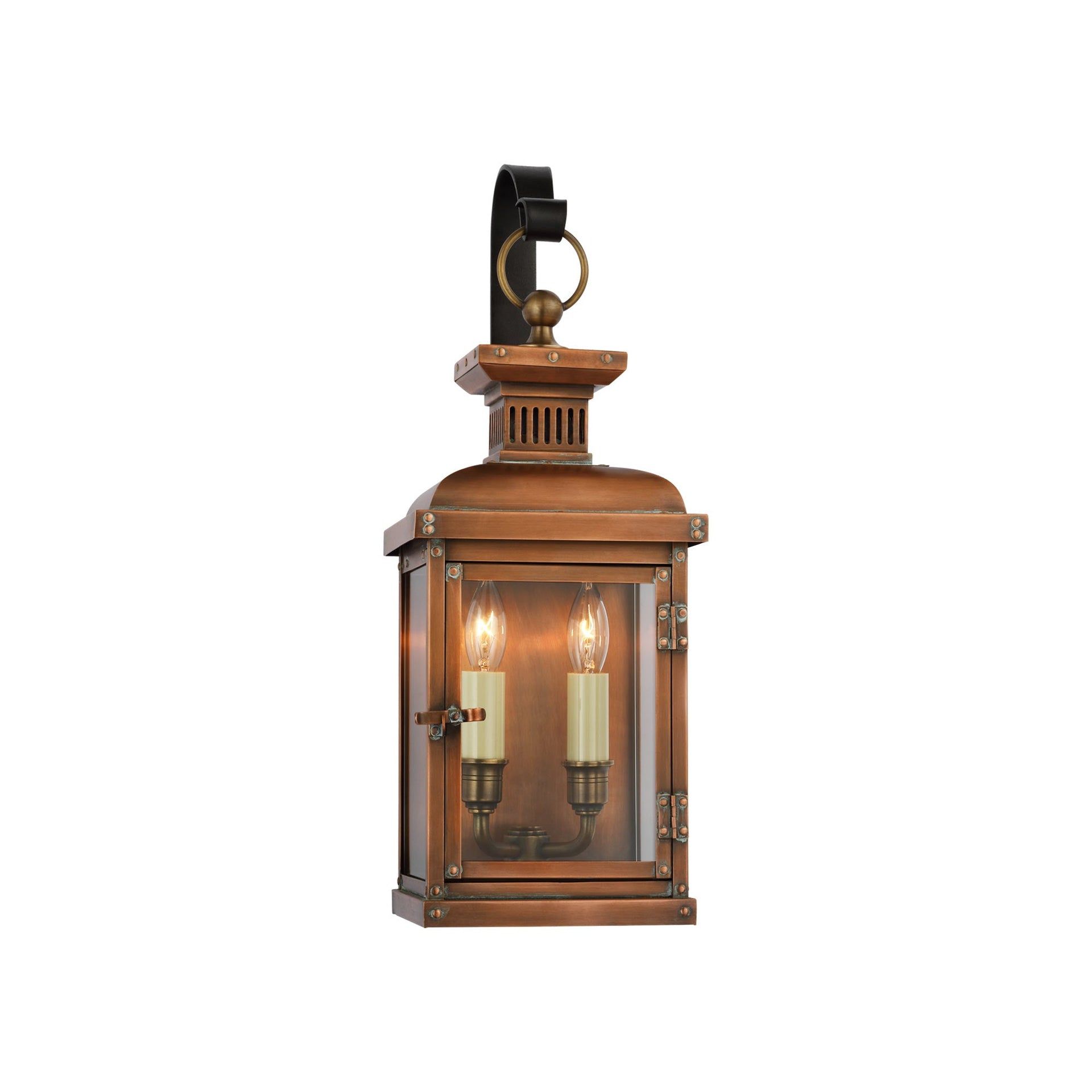 Suffork Vintage Style Natural Copper Outdoor Wall Lantern