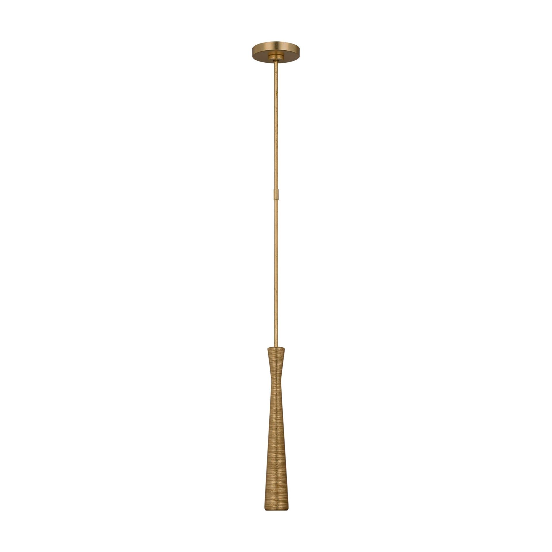 Gilded Nickel 15" LED Mini Pendant Light