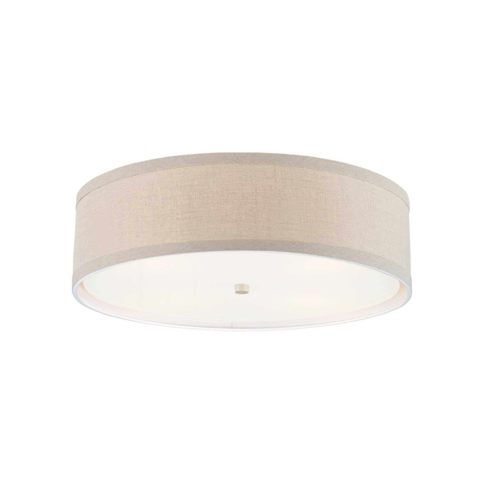 Walker Light Cream Drum Shade Flush Mount Ceiling Light