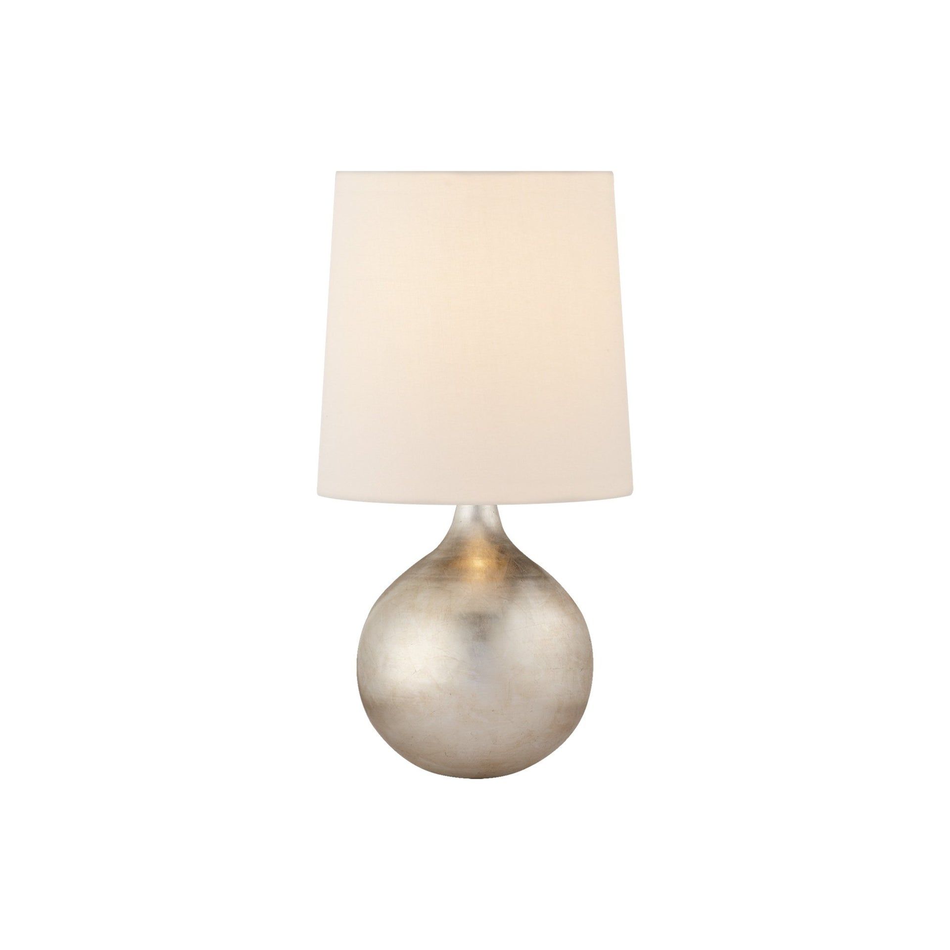 Burnished Silver Leaf Adjustable Outdoor Linen Table Lamp