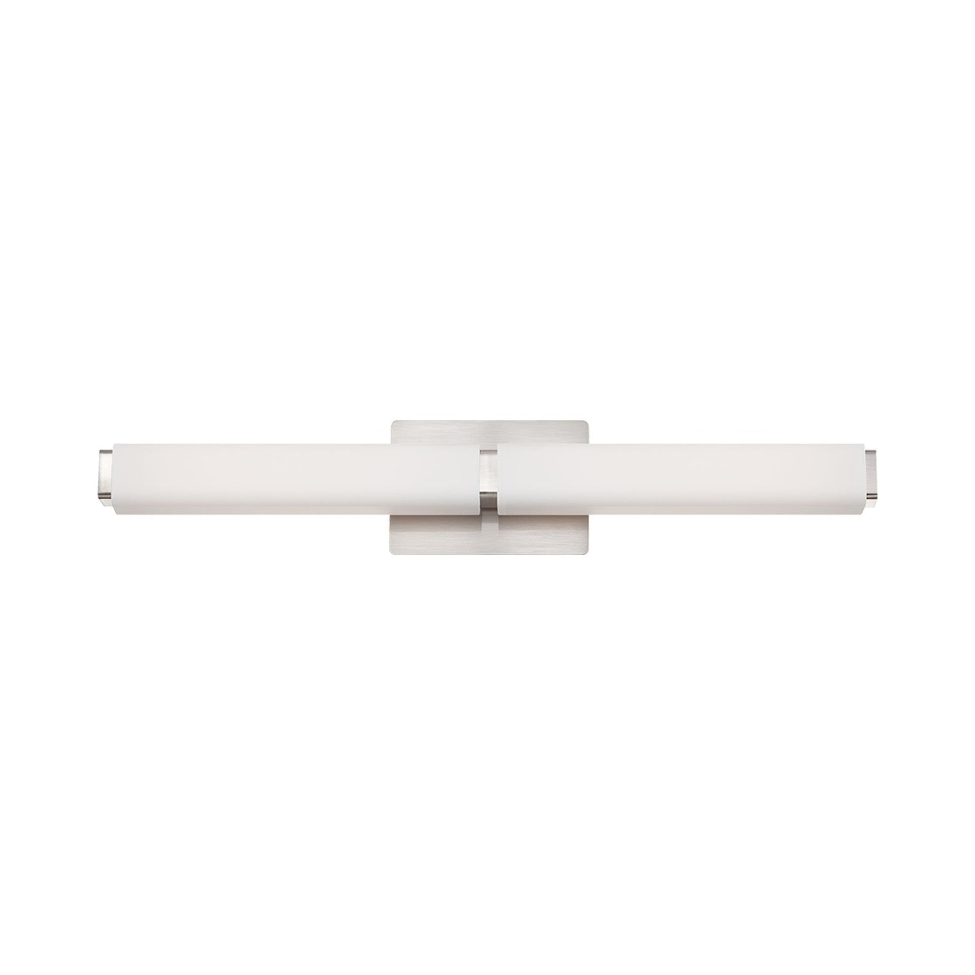 Sleek Brushed Nickel LED Vanity Light with Etched Opal Glass