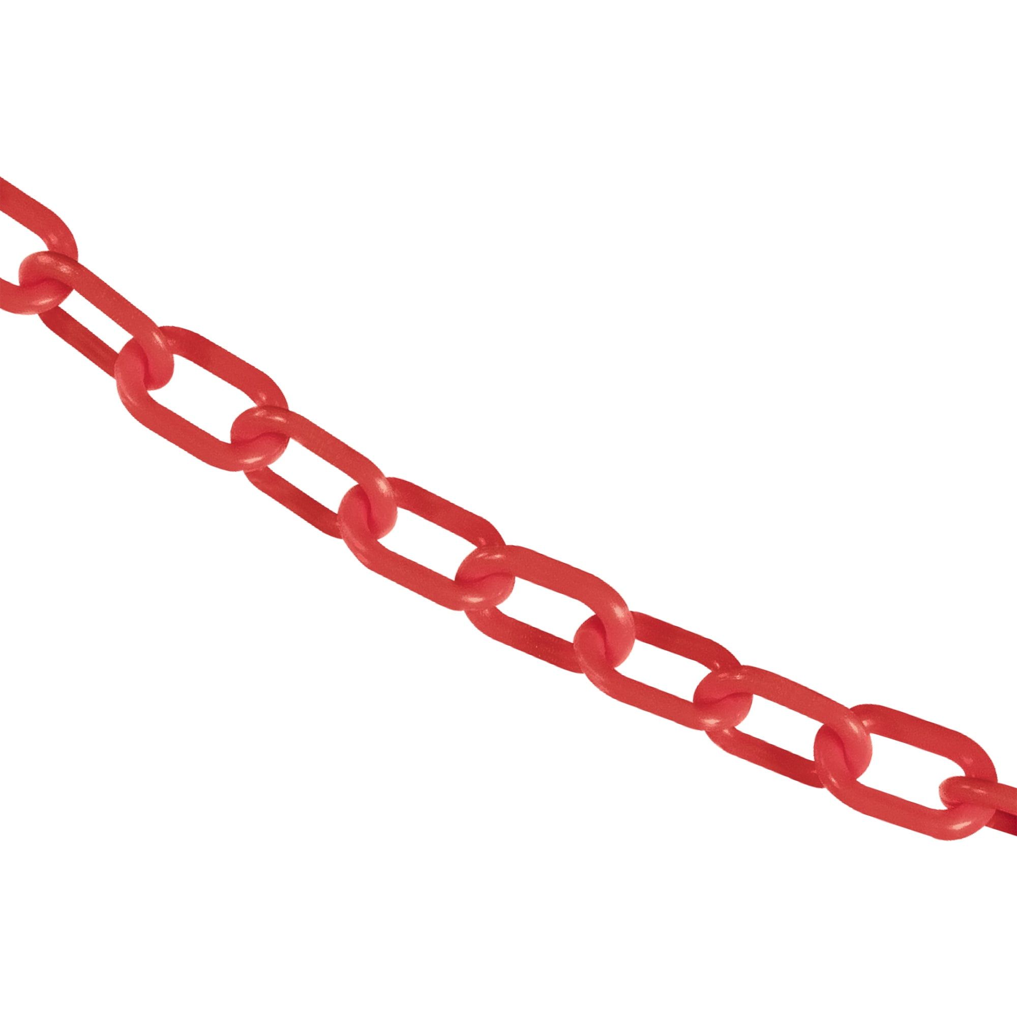 50 ft Red HDPE Plastic Safety Chain